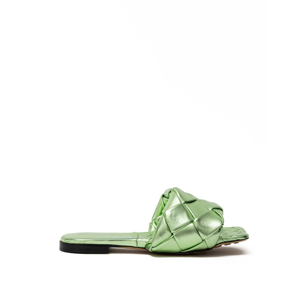 Bottega Veneta Green Leather Slipper