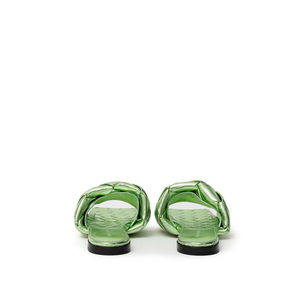 Bottega Veneta Green Leather Slipper