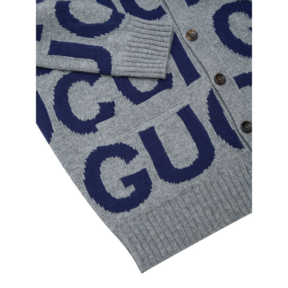Gucci Gray Wool Cardigan