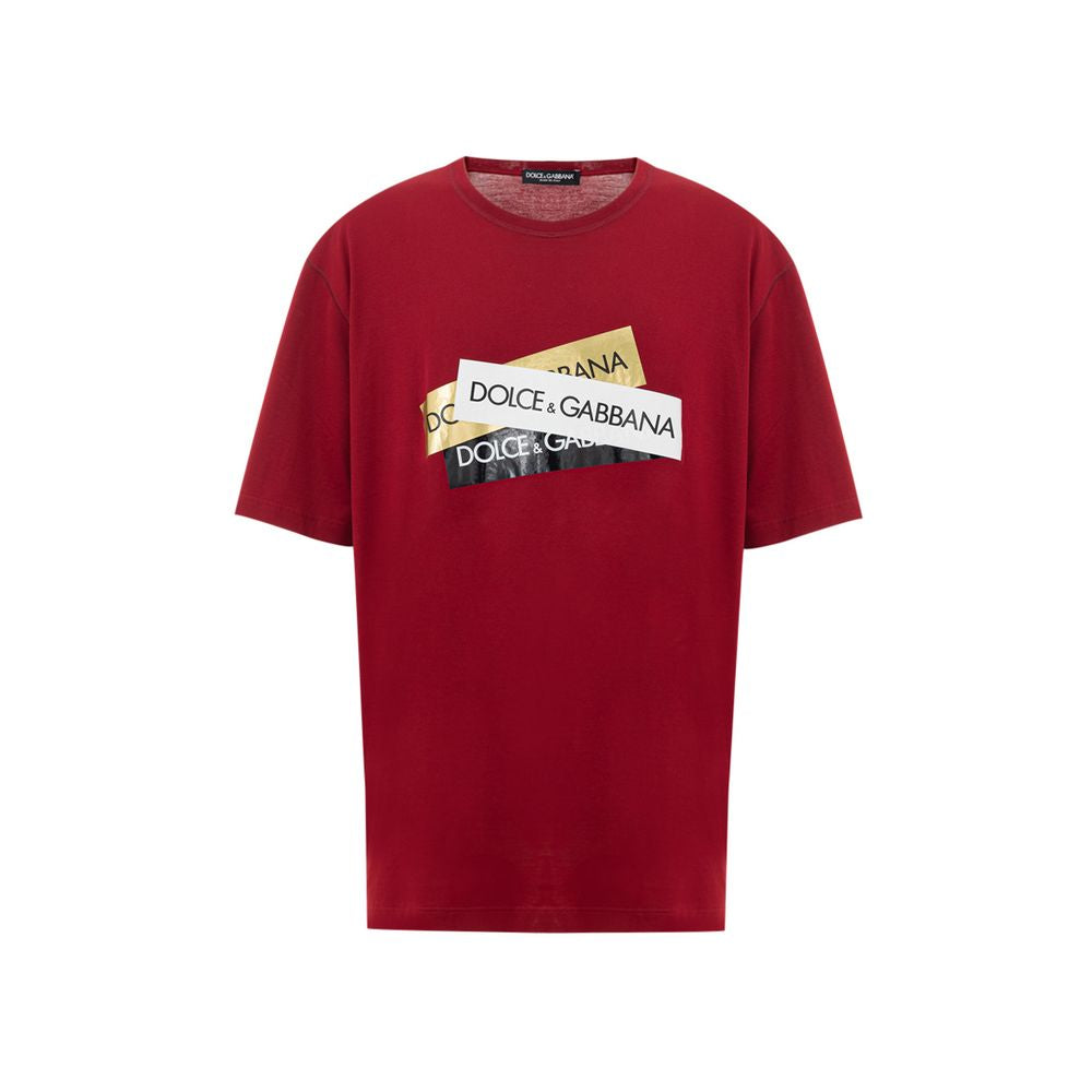 Dolce & Gabbana Red Cotton T-Shirt