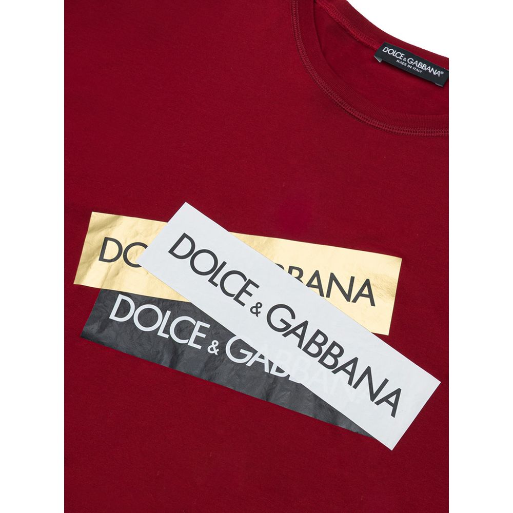 Dolce & Gabbana Red Cotton T-Shirt