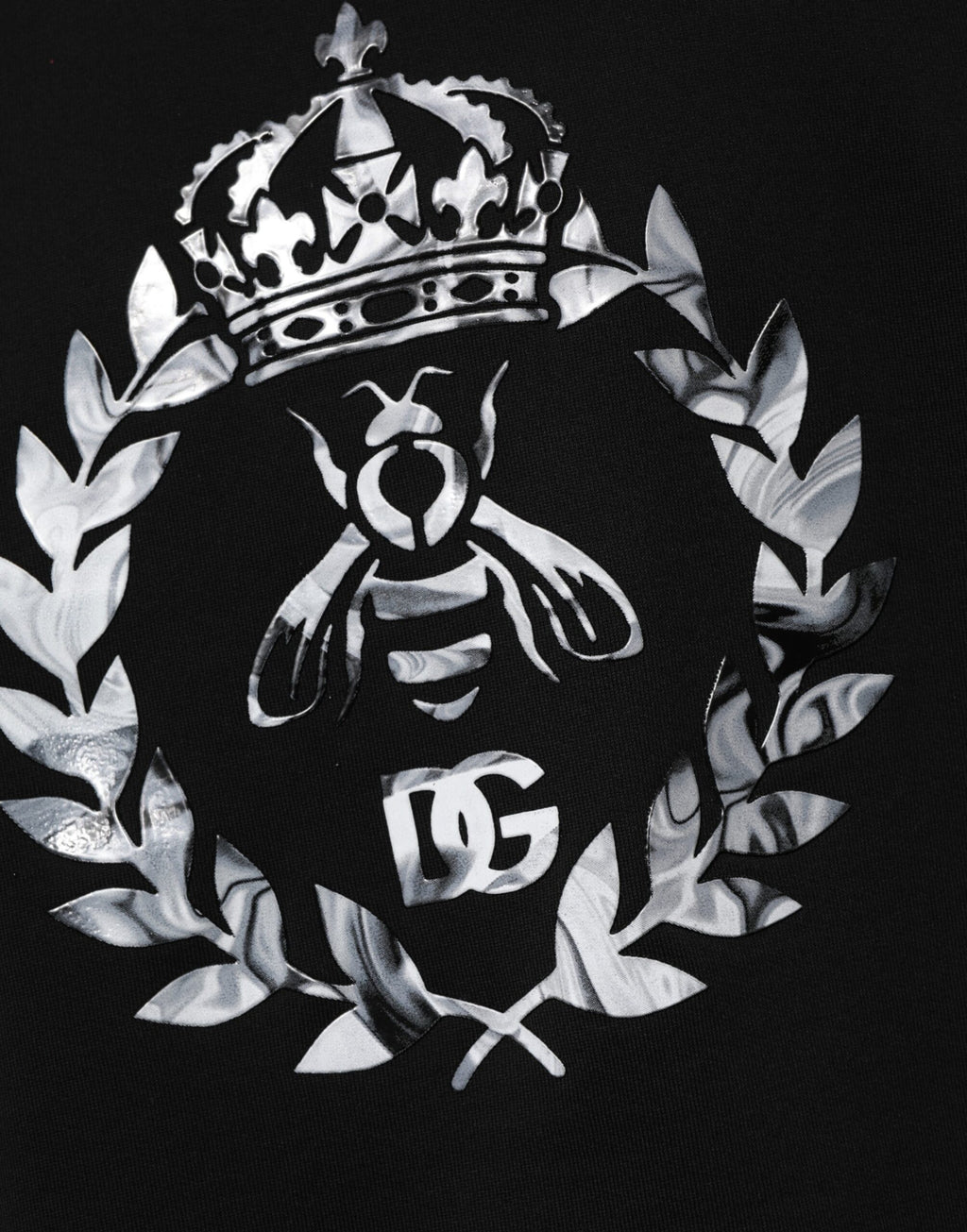 Dolce & Gabbana Black Cotton DG Logo Crew Sweatshirt Sweater