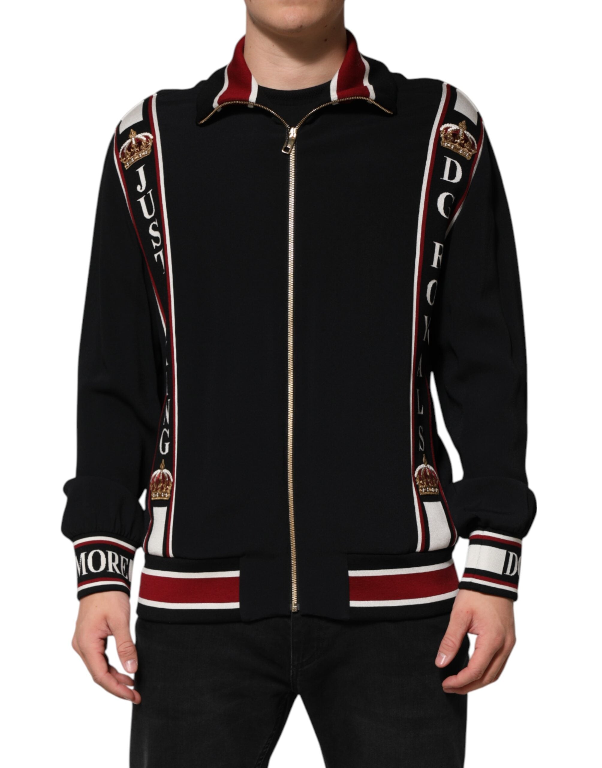 Dolce & Gabbana Black DG King Full Zip Sweatshirt  Sweater