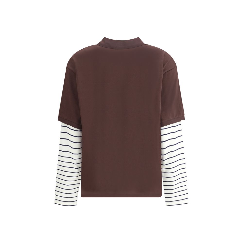 Miu Miu Striped sleeve Polo Sweater