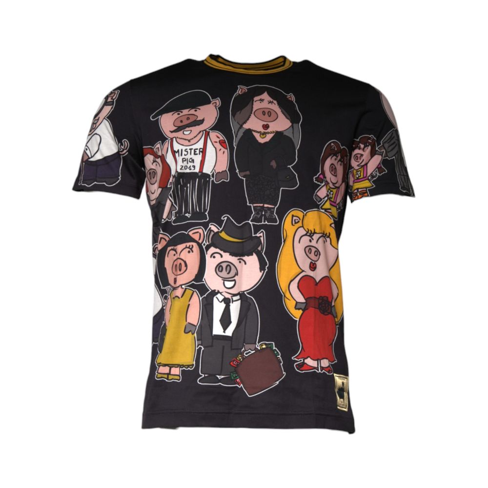Dolce & Gabbana Black Cotton T-Shirt