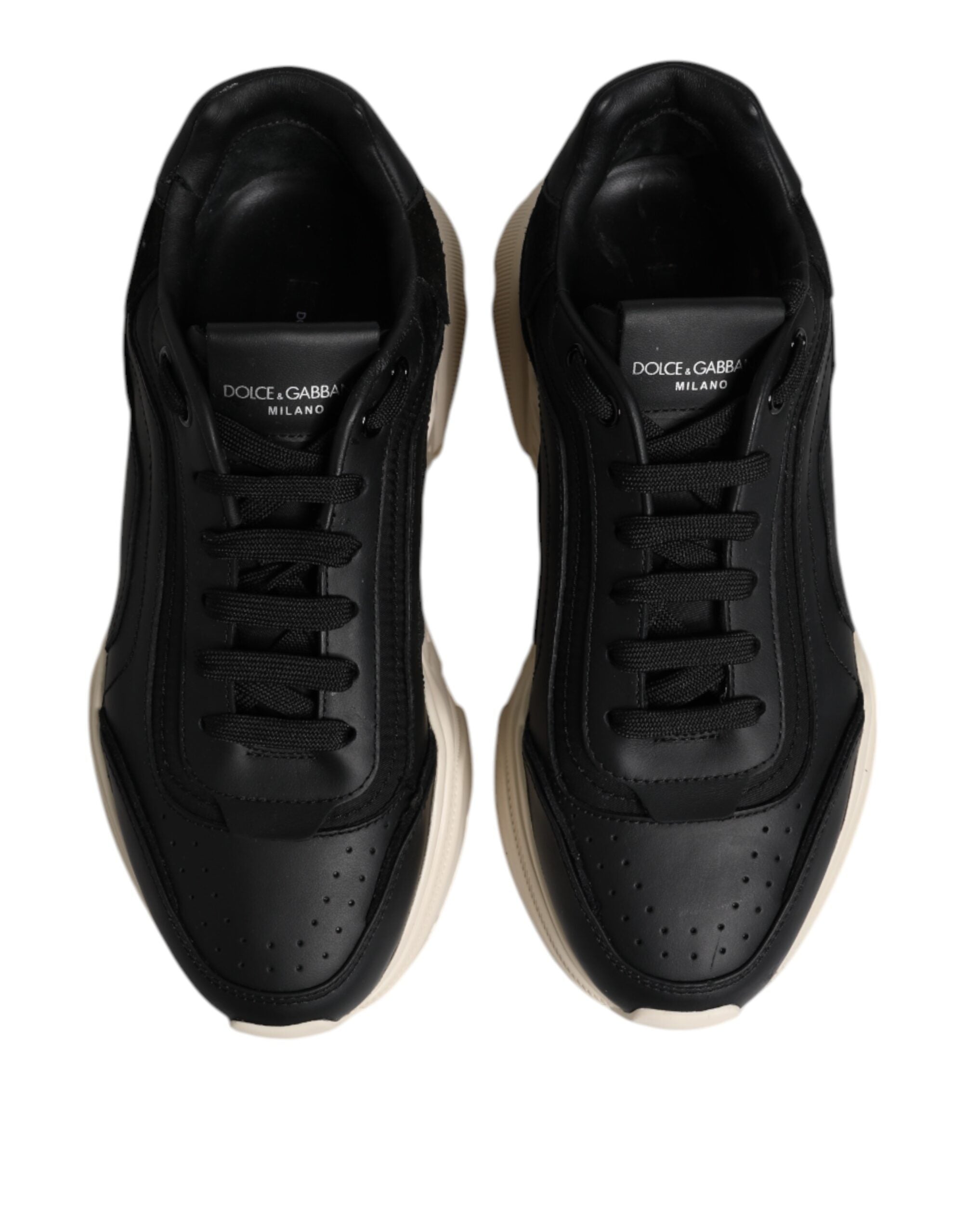 Dolce & Gabbana Black White Daymaster Low Top Sneakers Shoes