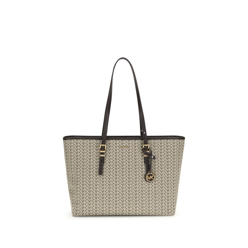 Michael Kors Quinn large jacquard logo Tote Bag