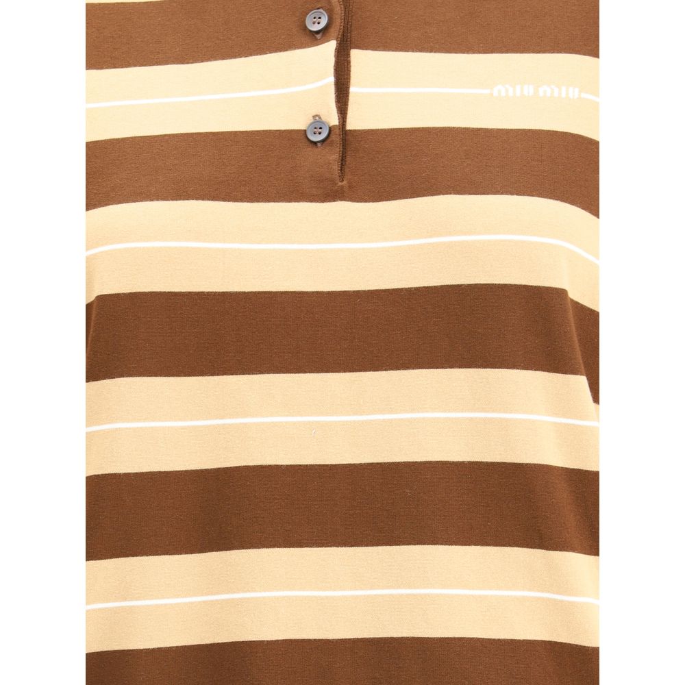 Miu Miu Long-sleeve logo Polo Shirt