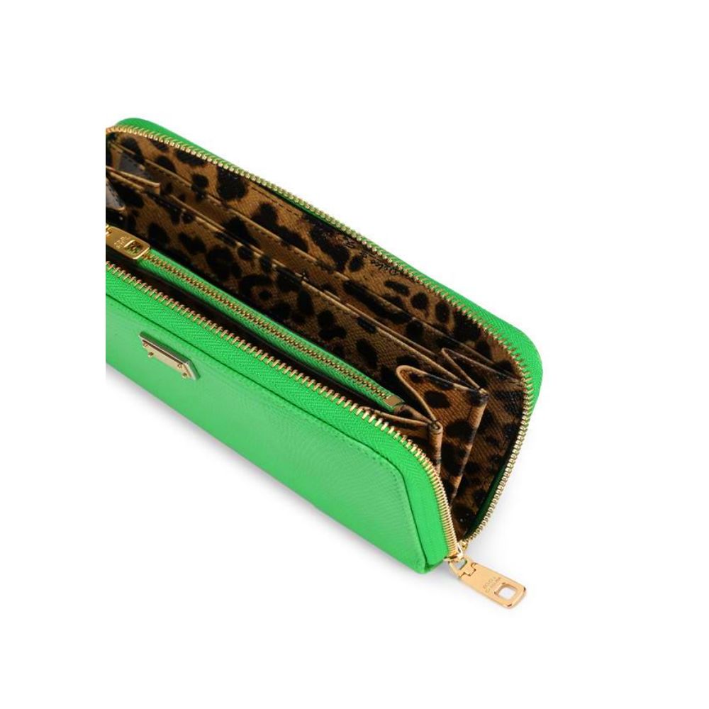 Dolce & Gabbana Green Calfskin Women Wallet