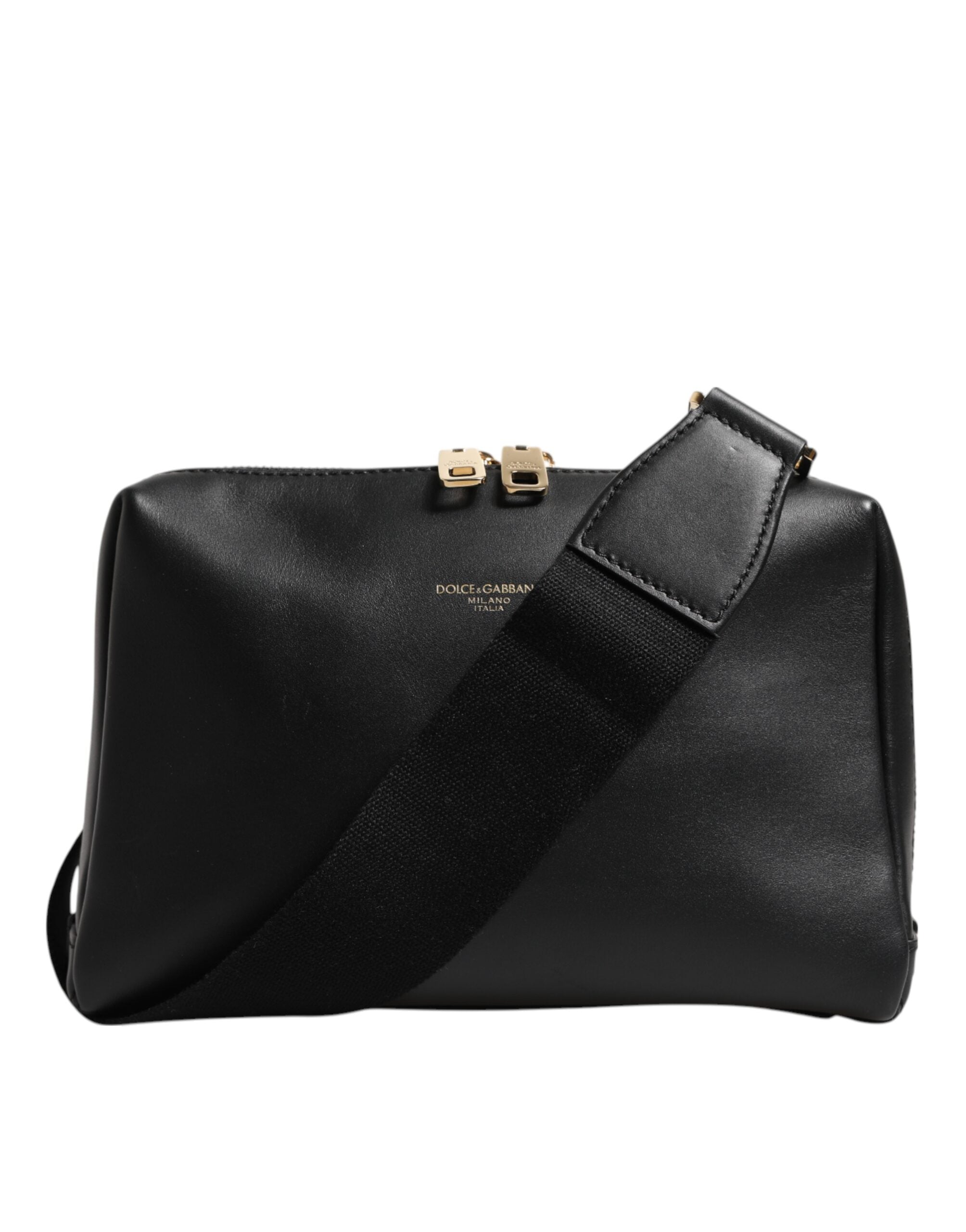 Dolce & Gabbana Black Mediterranean Leather Shoulder Crossbody Bag