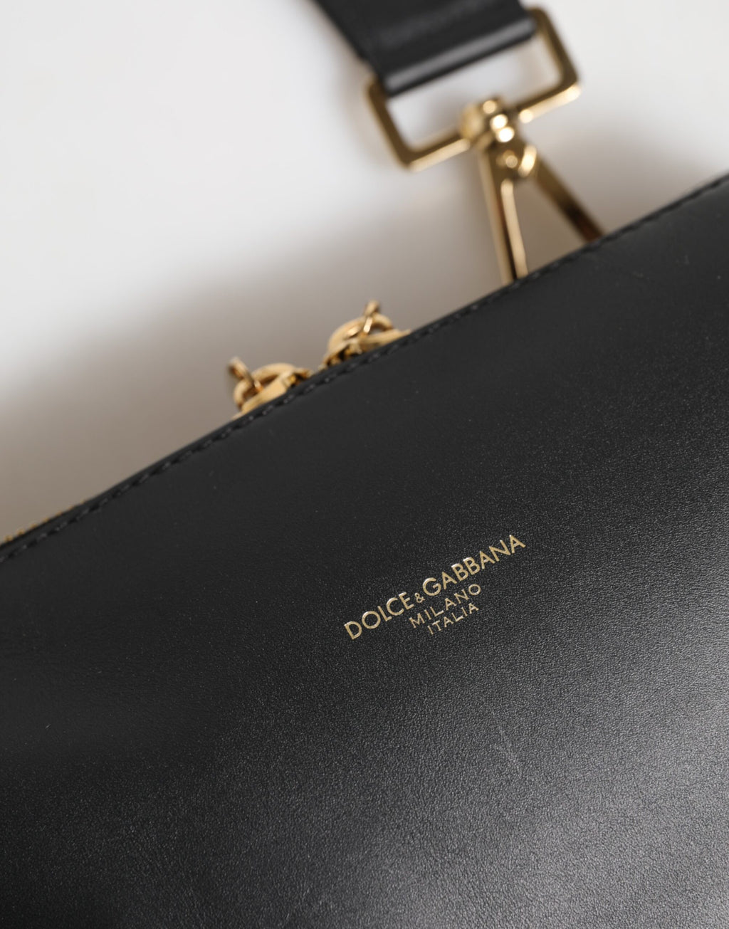 Dolce & Gabbana Black Mediterranean Leather Shoulder Crossbody Bag