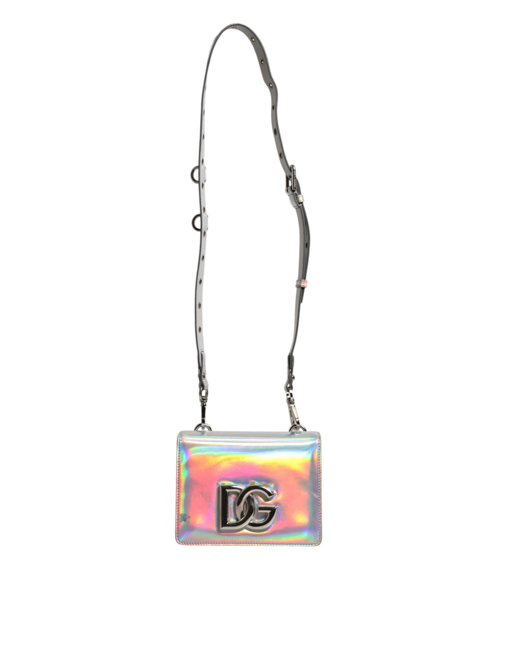 Dolce & Gabbana Metallic Silver Holographic Shoulder Crossbody Bag