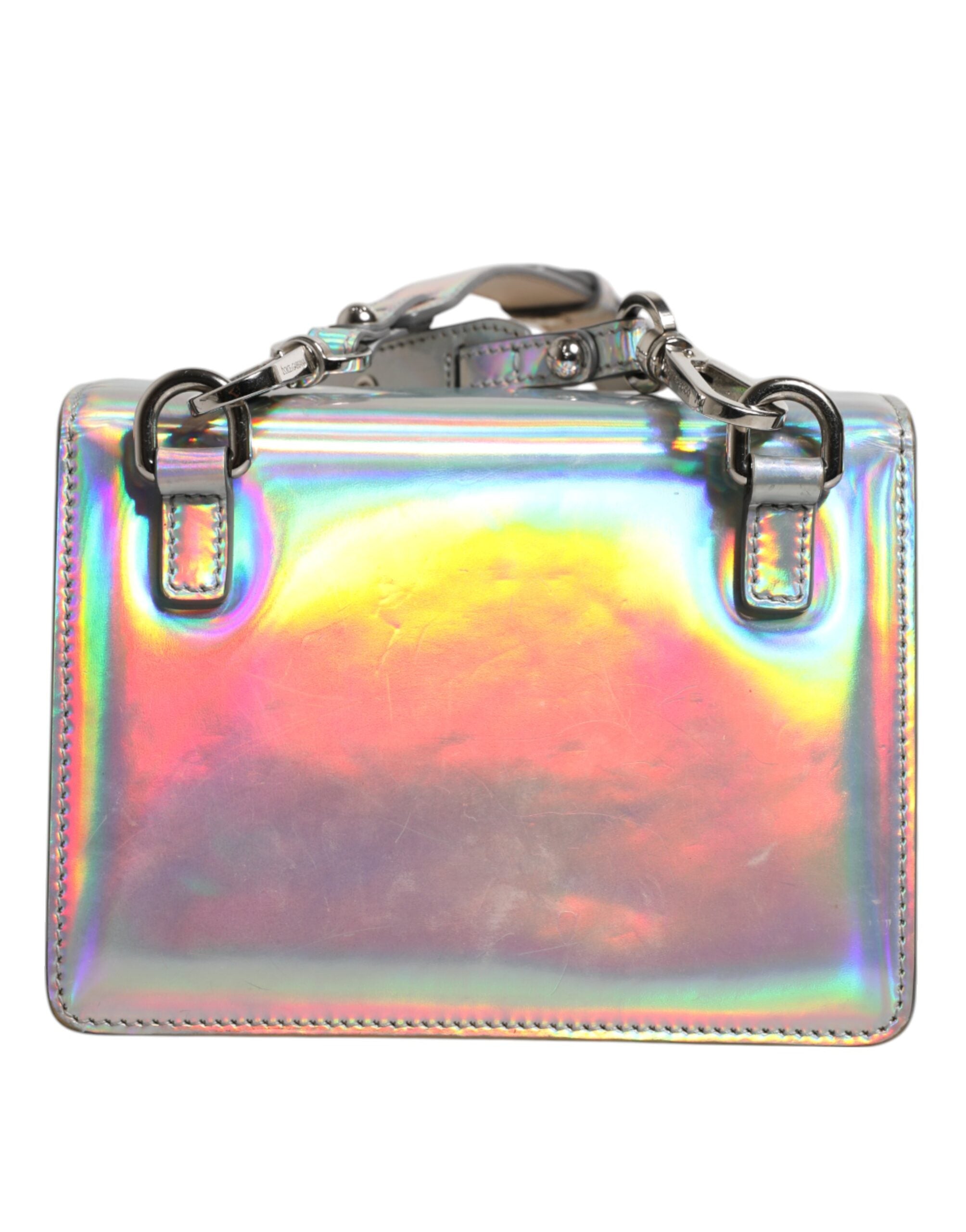 Dolce & Gabbana Metallic Silver Holographic Shoulder Crossbody Bag