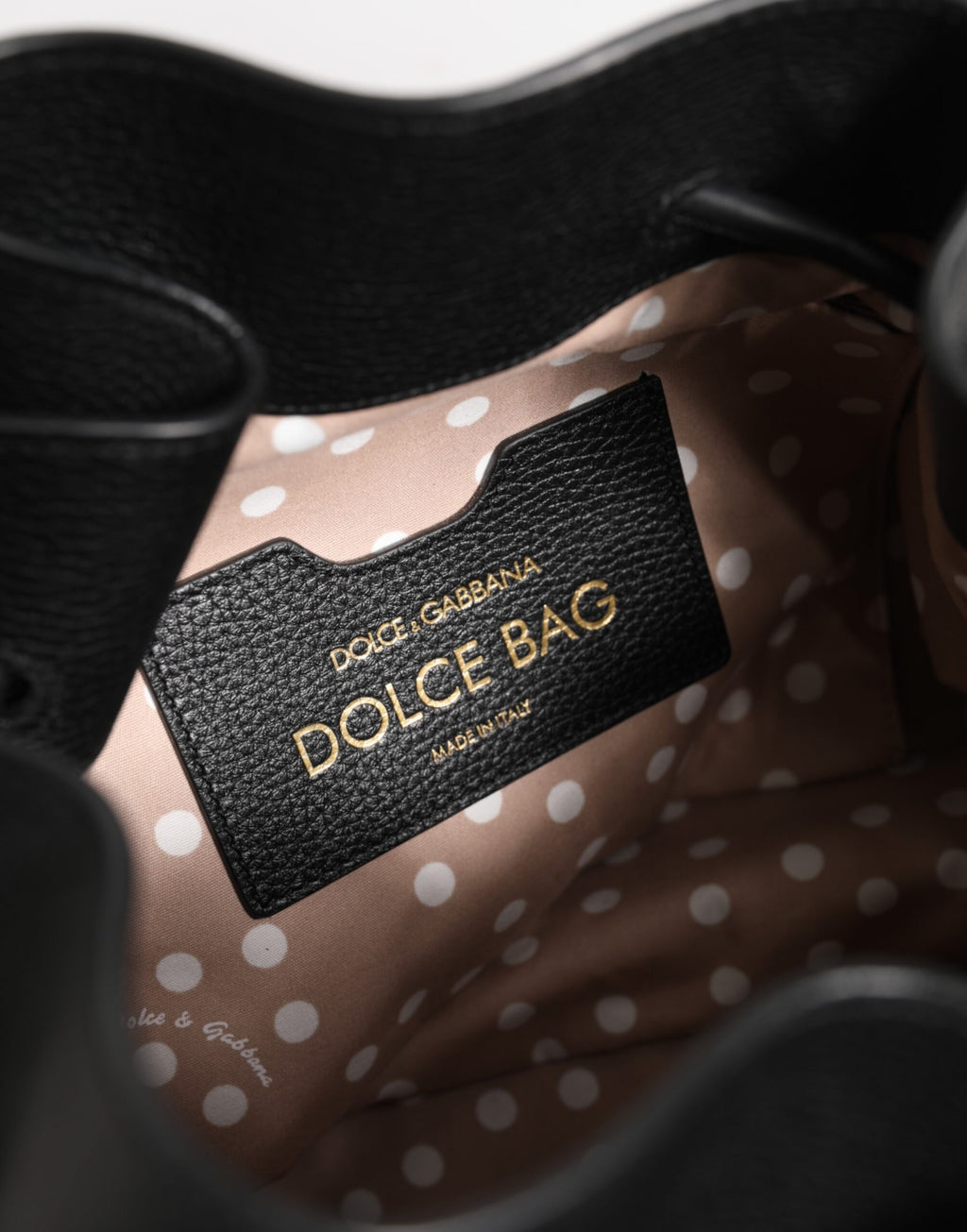 Dolce & Gabbana Black Leather Shoulder Crossbody Bucket DOLCE Bag