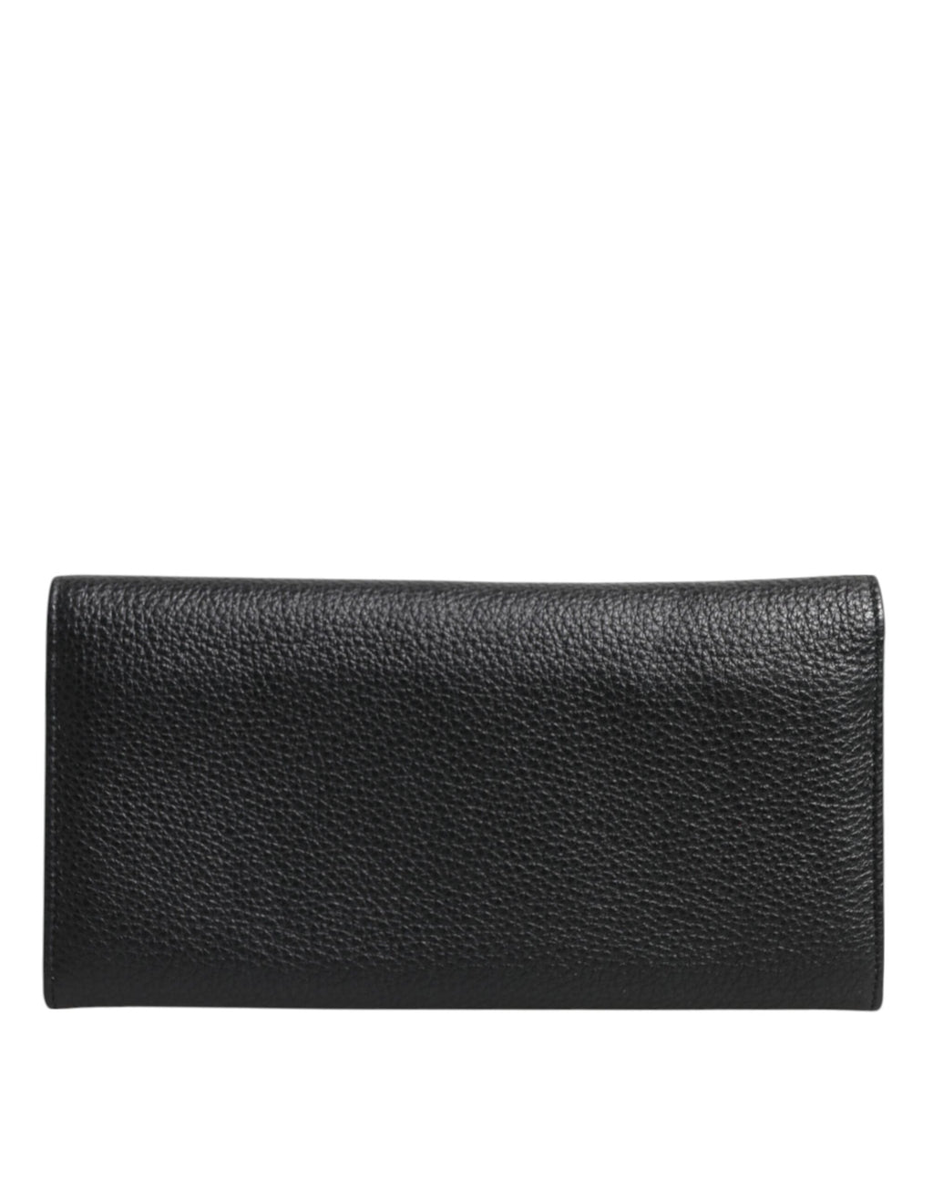 Dolce & Gabbana Black Leather Logo Plaque Card Holder Trifold Wallet