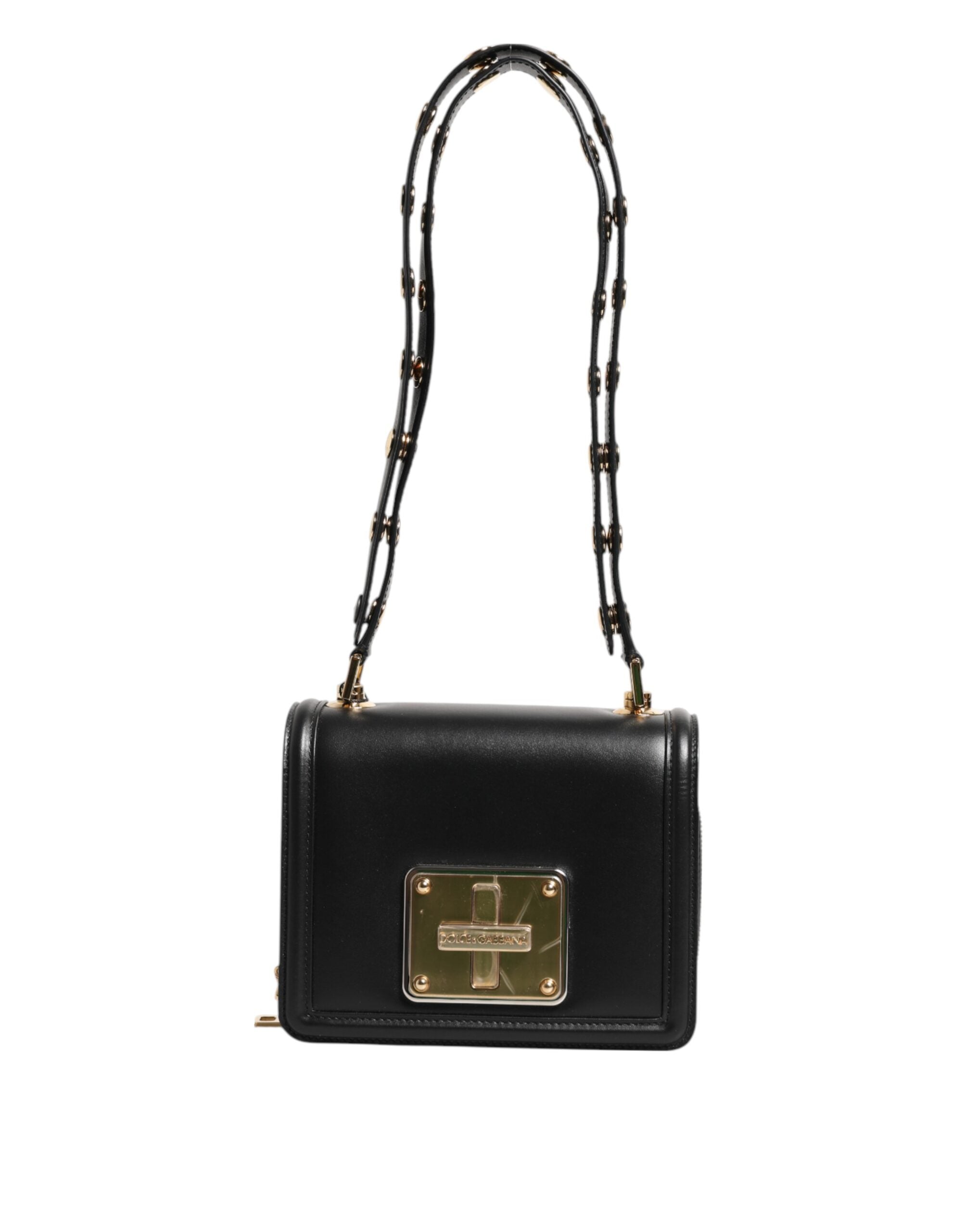 Dolce & Gabbana Black Joy Therapy Lola Studded Leather Shoulder Bag