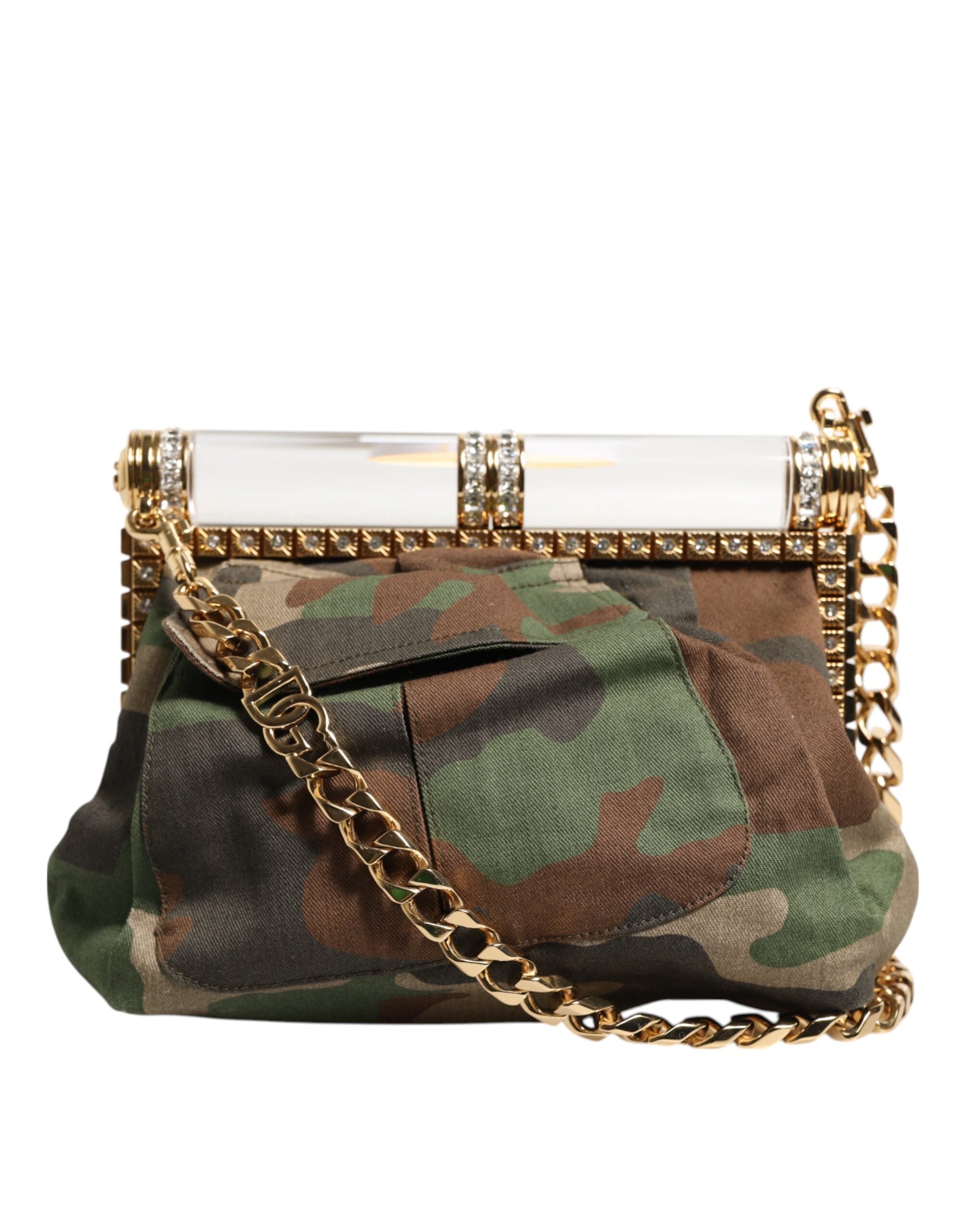 Dolce & Gabbana Multicolor Sicily Medium Camouflage Shoulder Strap Bag