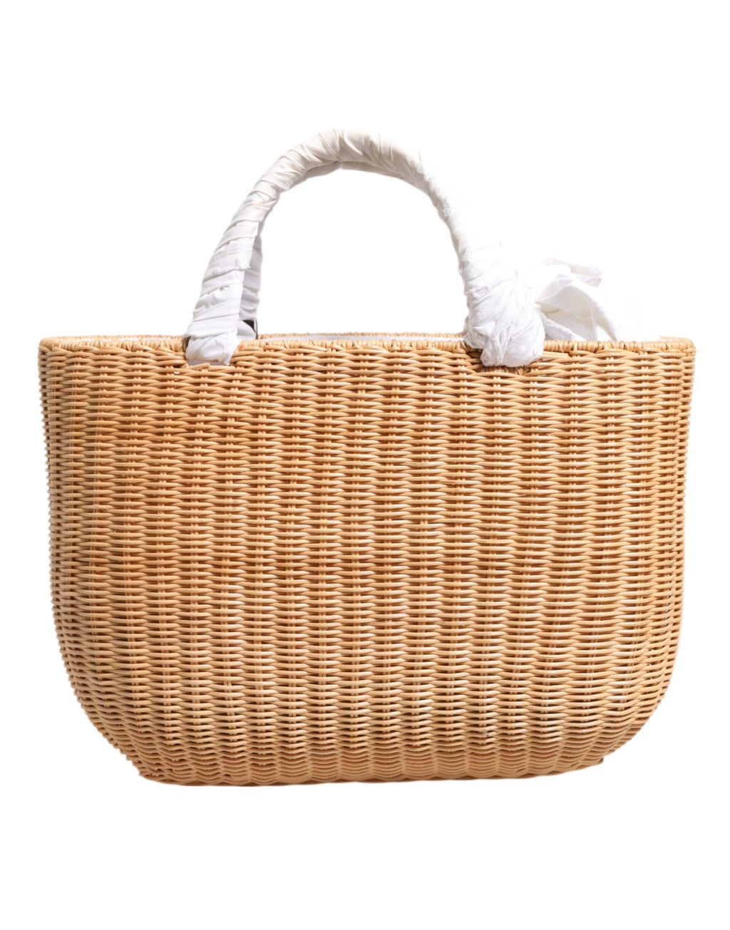 Dolce & Gabbana Beige Fiber Vegetable Basket Handbag Tote Bag