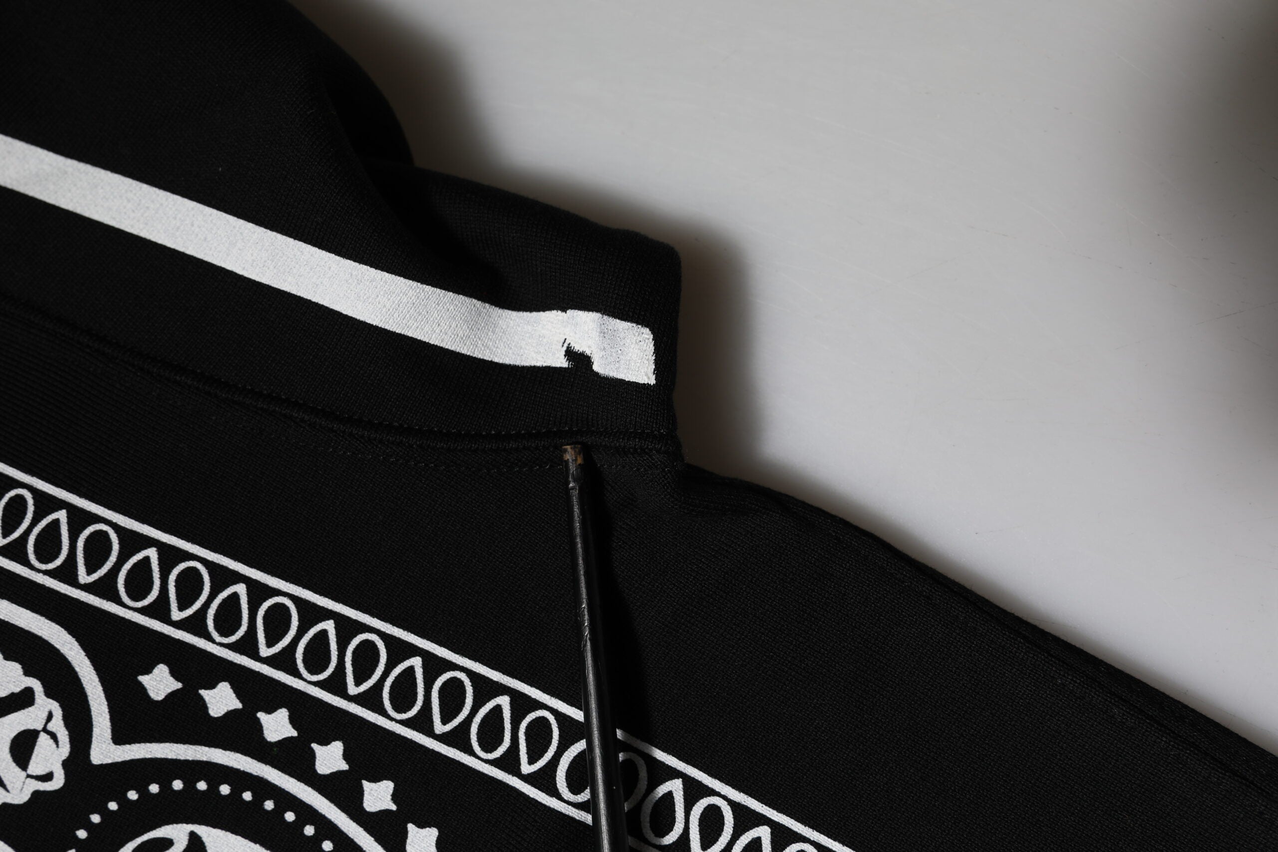 Dolce & Gabbana Black Bandana Hooded Men Sweatshirt Sweater