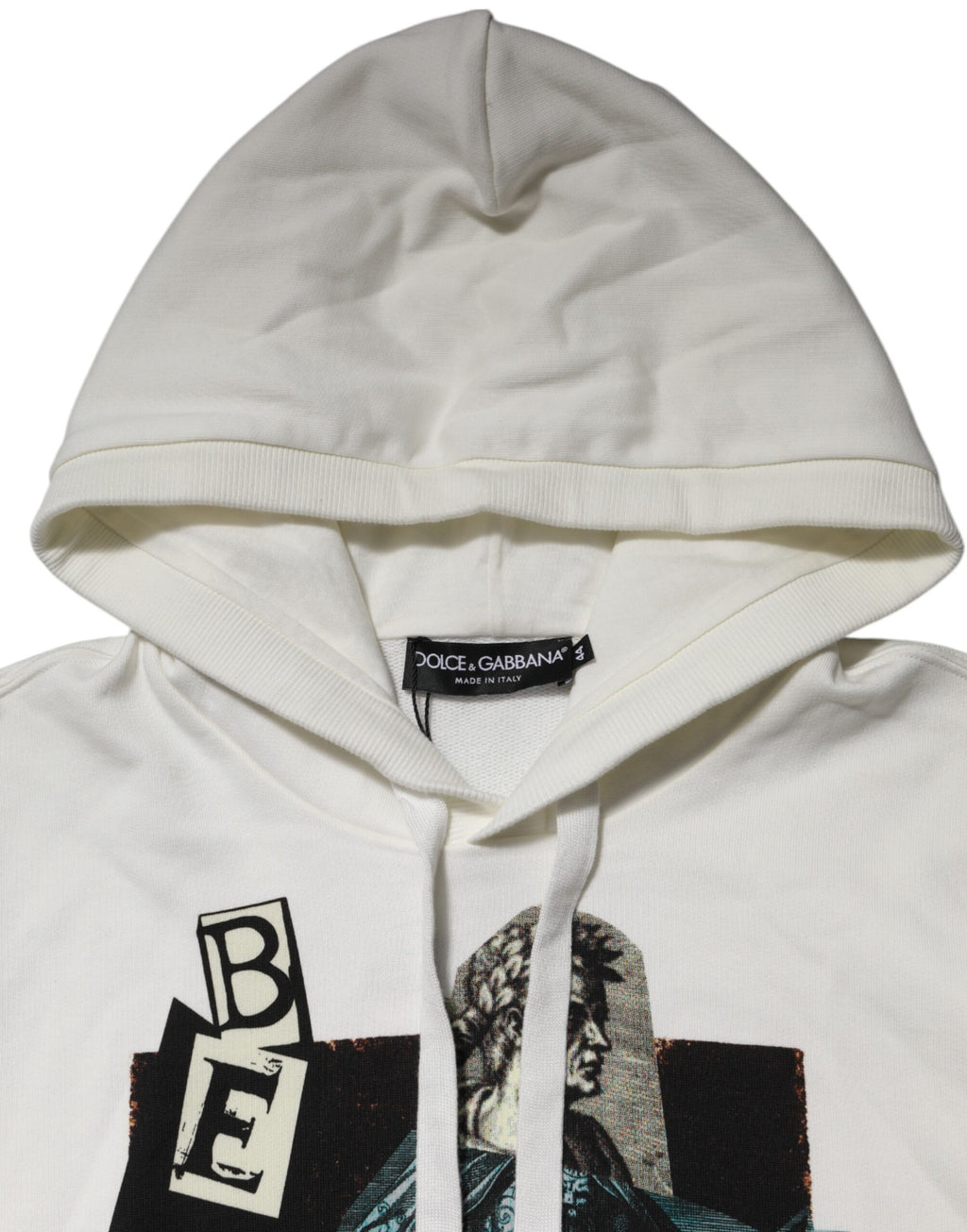Dolce & Gabbana White King Caesar Hooded Sweatshirt Sweater