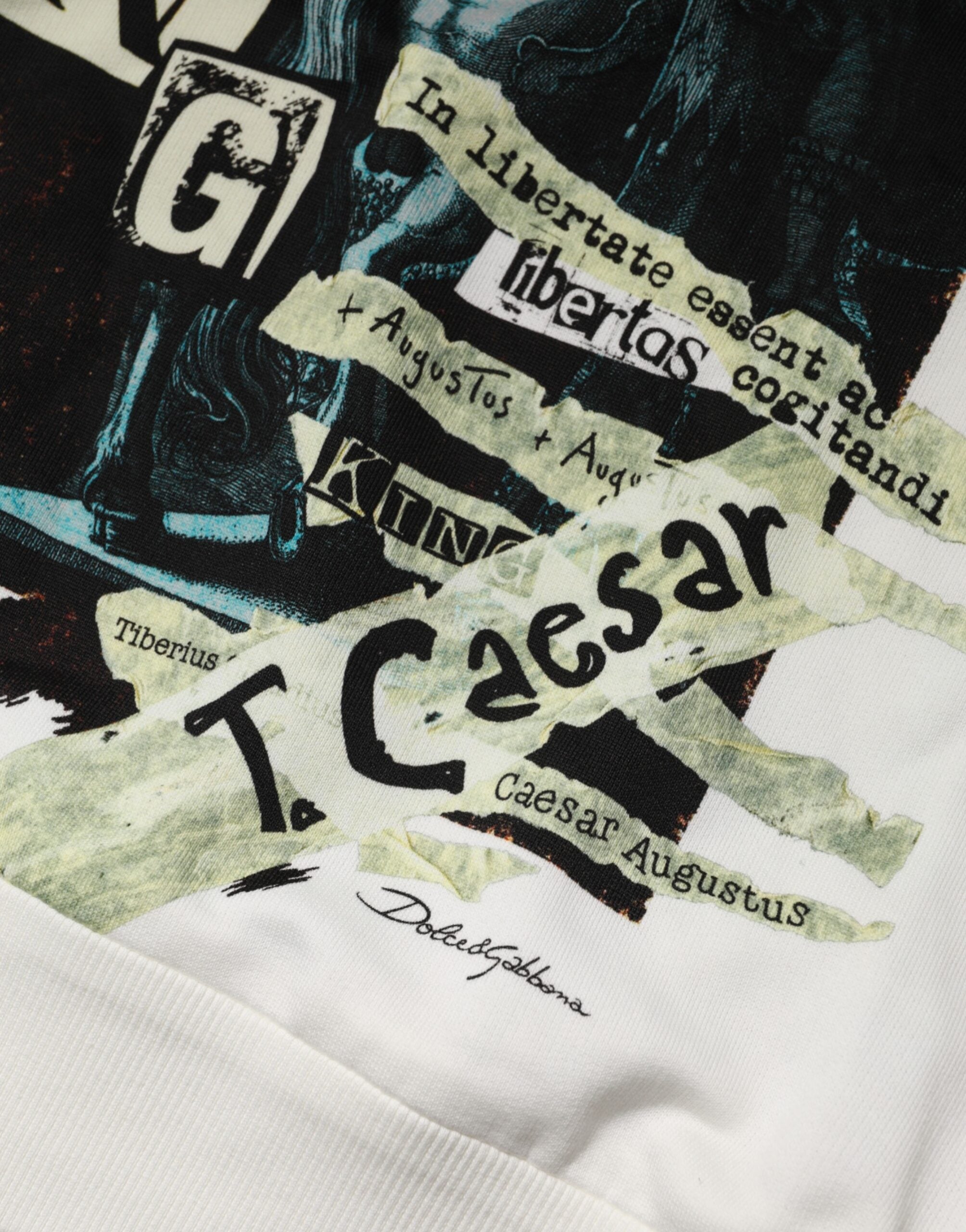 Dolce & Gabbana White King Caesar Hooded Sweatshirt Sweater