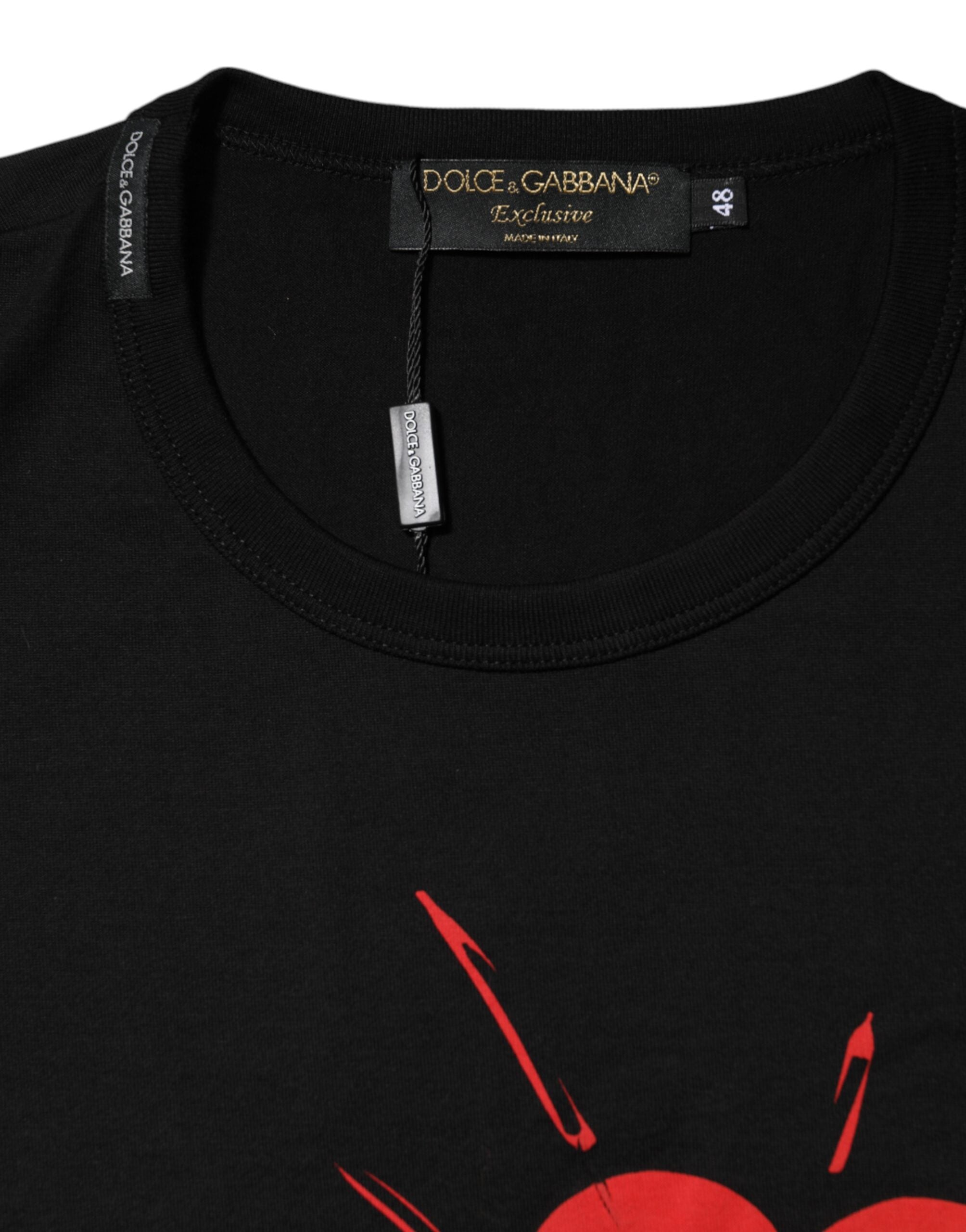 Dolce & Gabbana Black #DGLovesDubai Cotton Crew Neck T-shirt