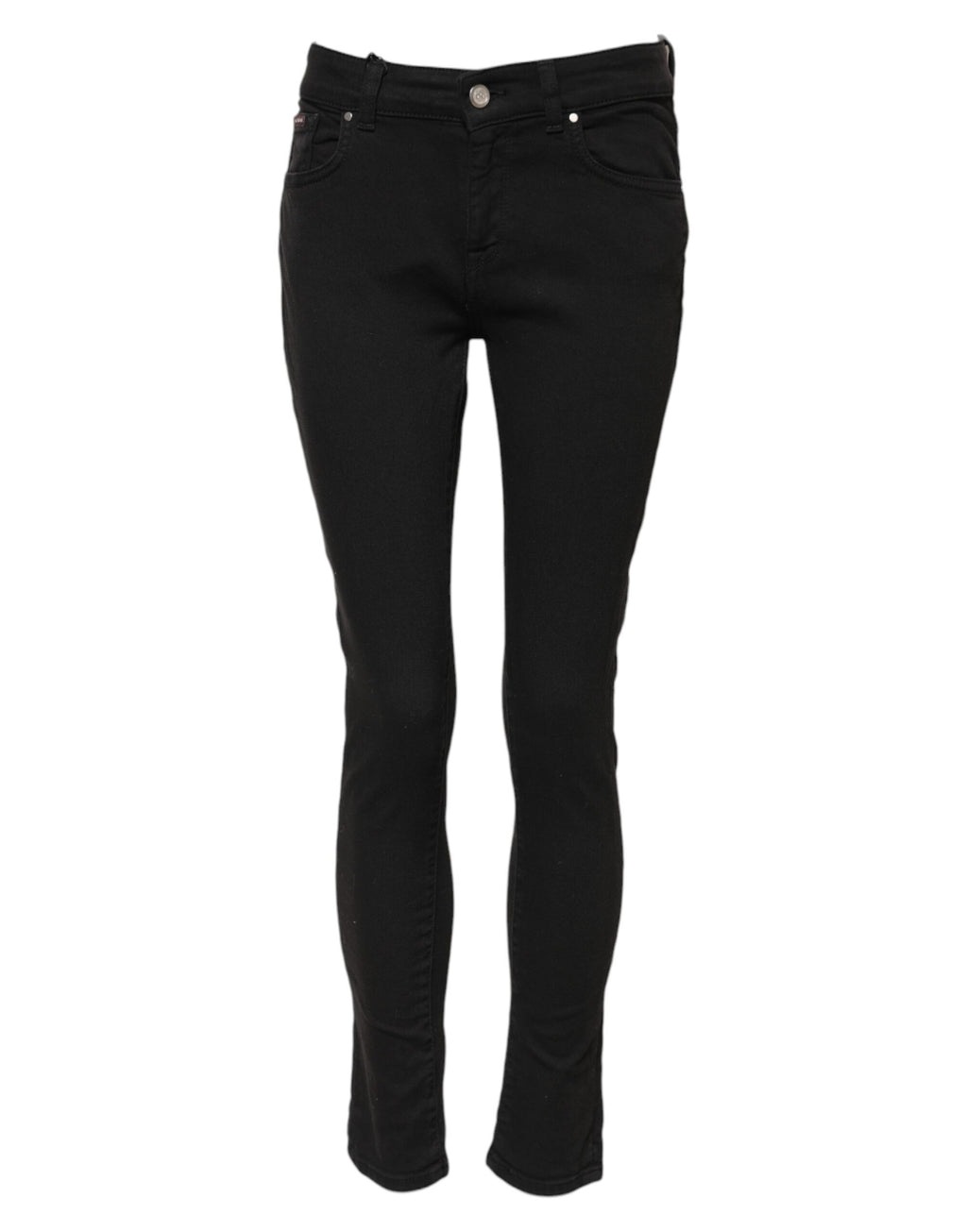Dolce & Gabbana Black Cotton Skinny Mid Waist Denim Jeans