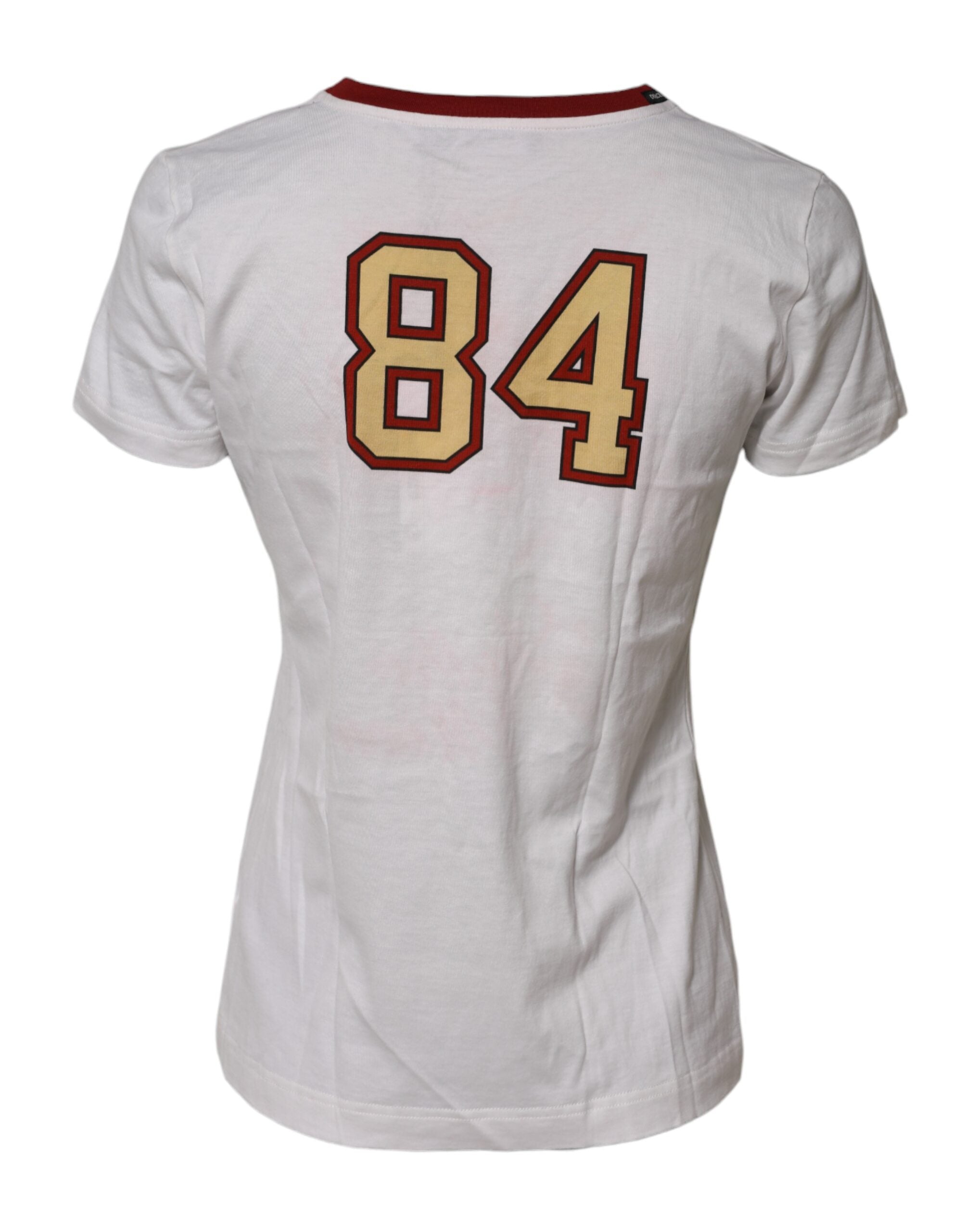 Dolce & Gabbana White Bring Me To The Moon Pin Up T-shirt Top