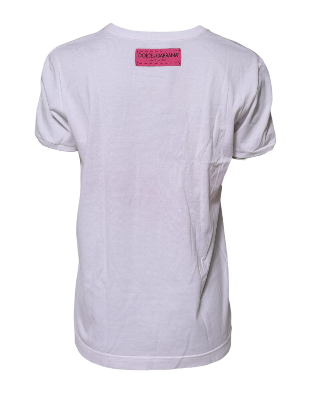 Dolce & Gabbana White DG Floral Embellishment Top T-shirt