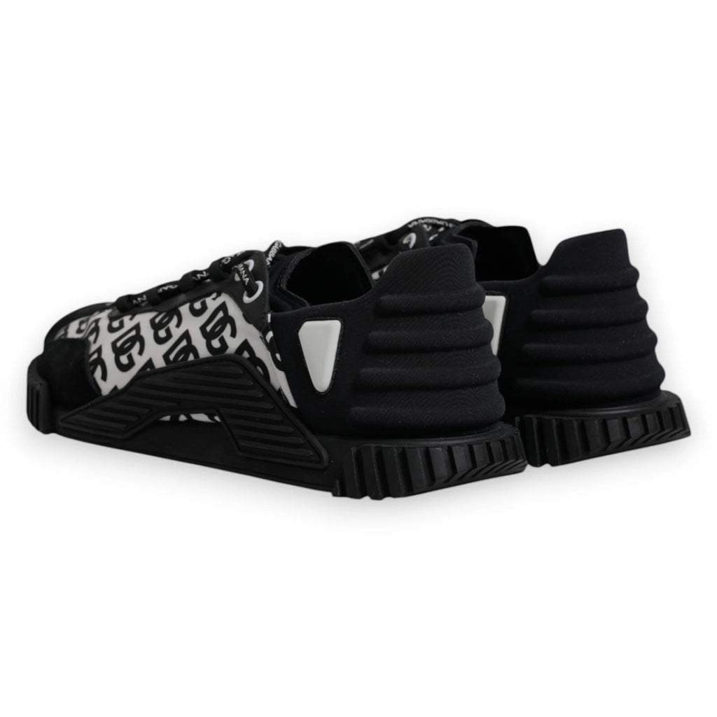 Dolce & Gabbana Black Logo Lace Up Low Top NS1 Sneakers