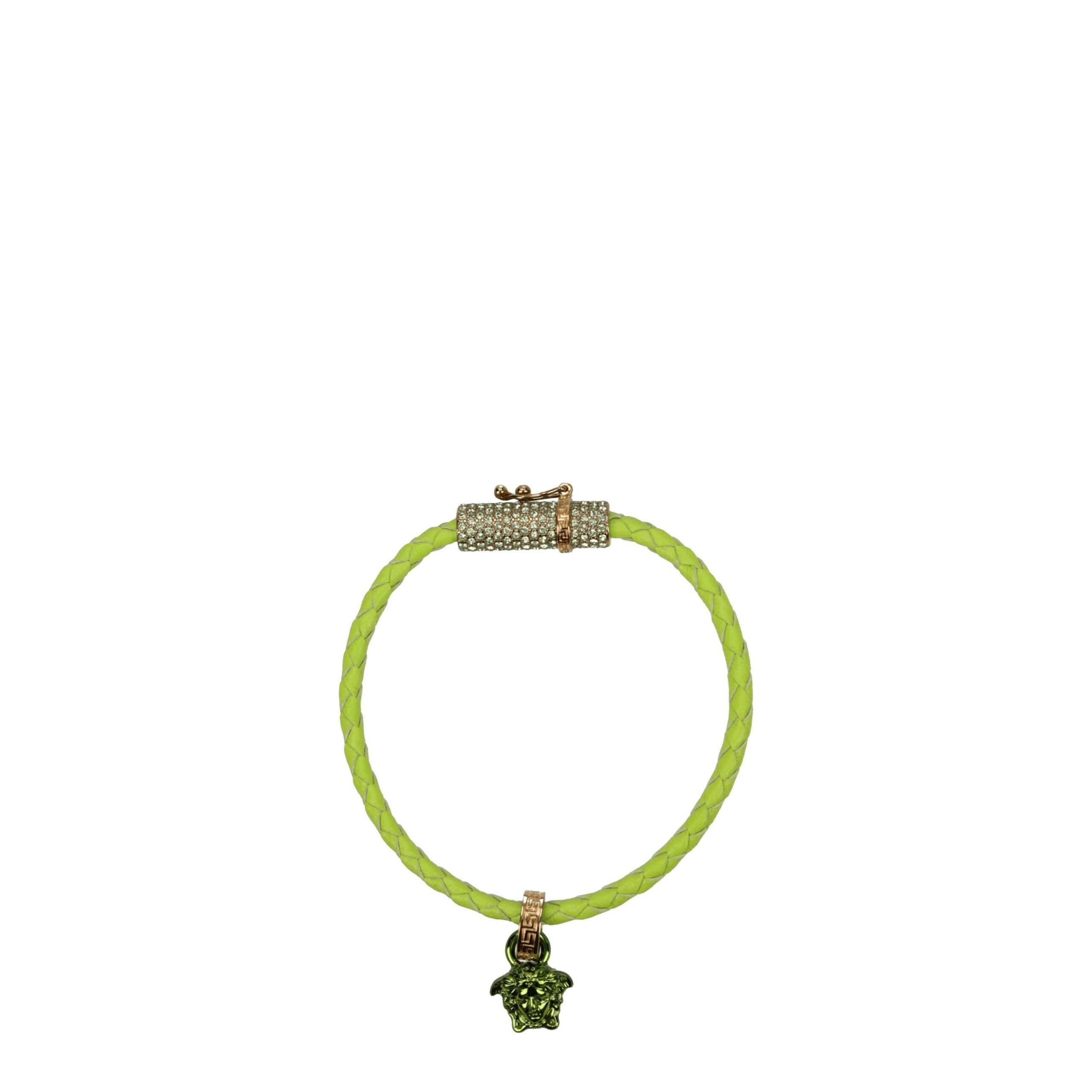 Versace Green Leather Bracelet