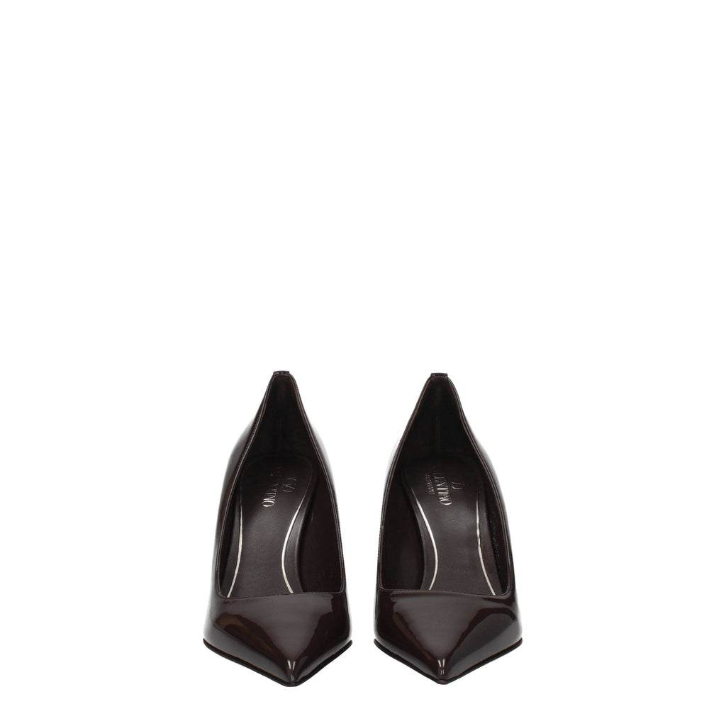 Valentino Garavani Brown Leather High Heel Pumps