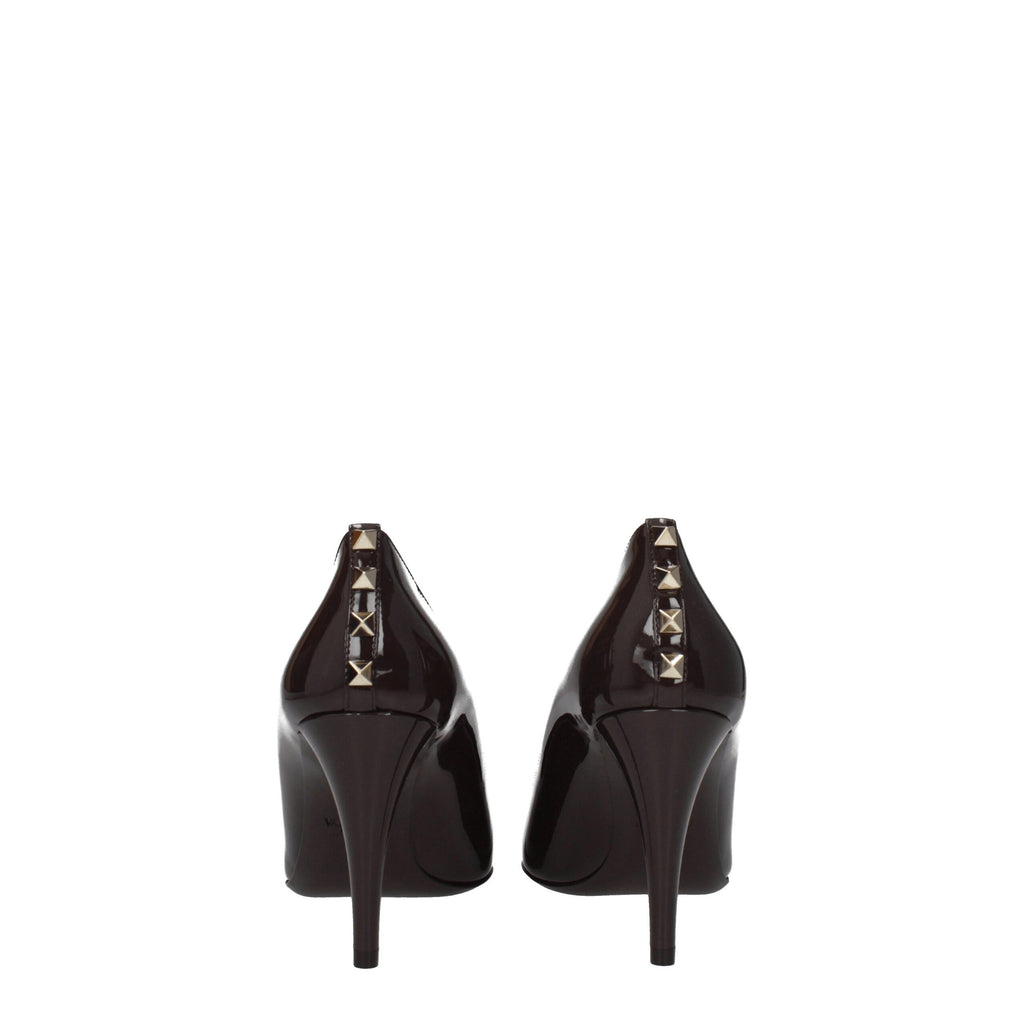 Valentino Garavani Brown Leather High Heel Pumps