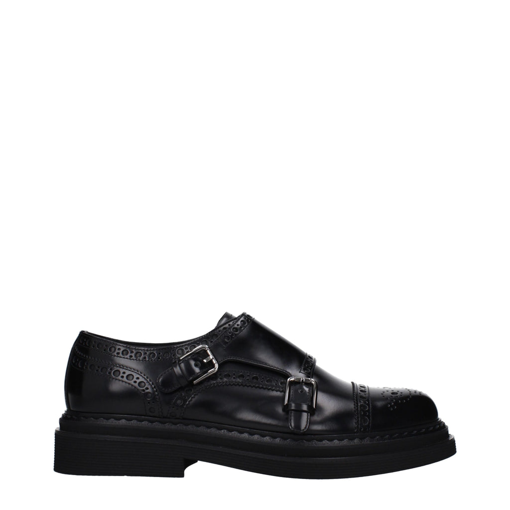 Dolce & Gabbana Black Leather Oxfords And Derbies