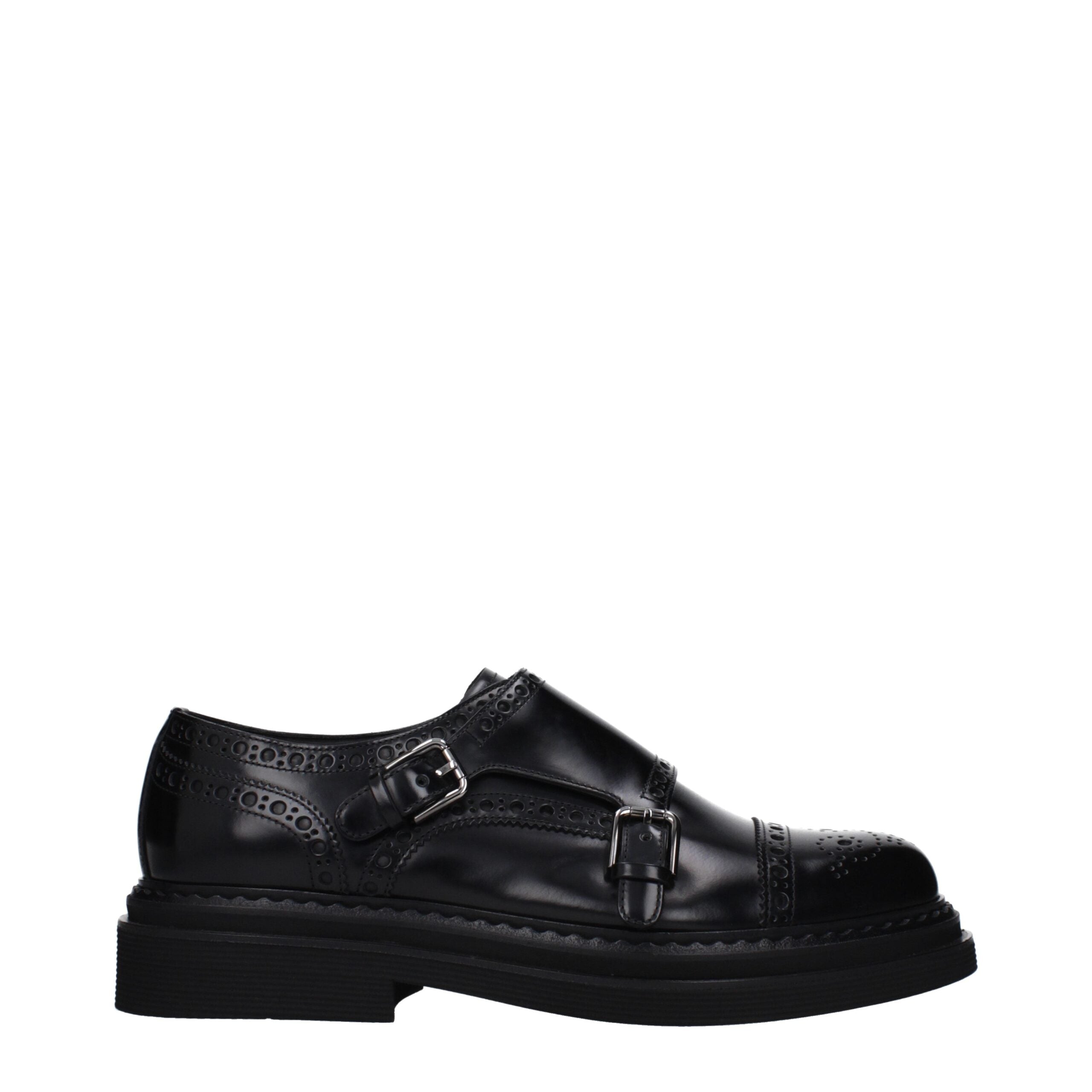 Dolce & Gabbana Black Leather Oxfords And Derbies