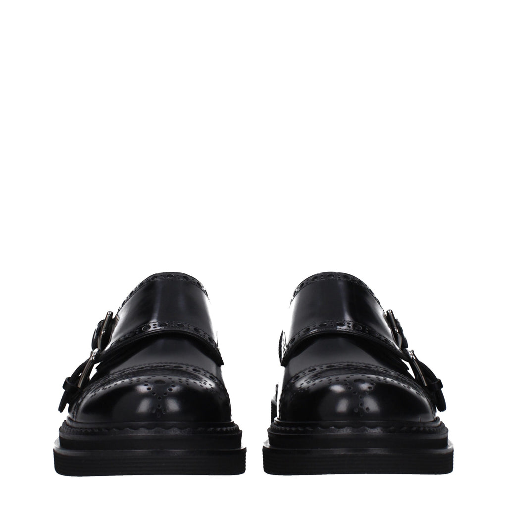 Dolce & Gabbana Black Leather Oxfords And Derbies