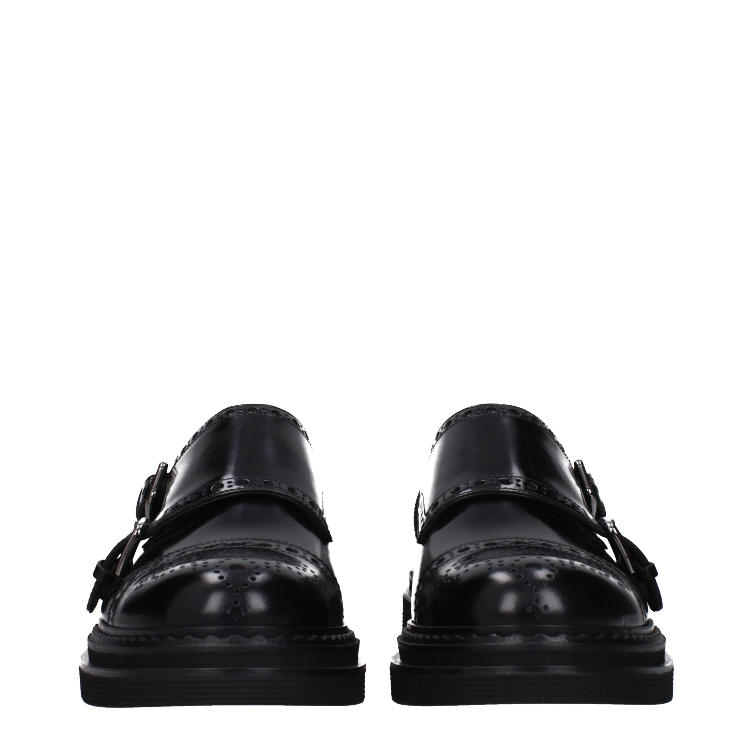 Dolce & Gabbana Black Leather Oxfords And Derbies