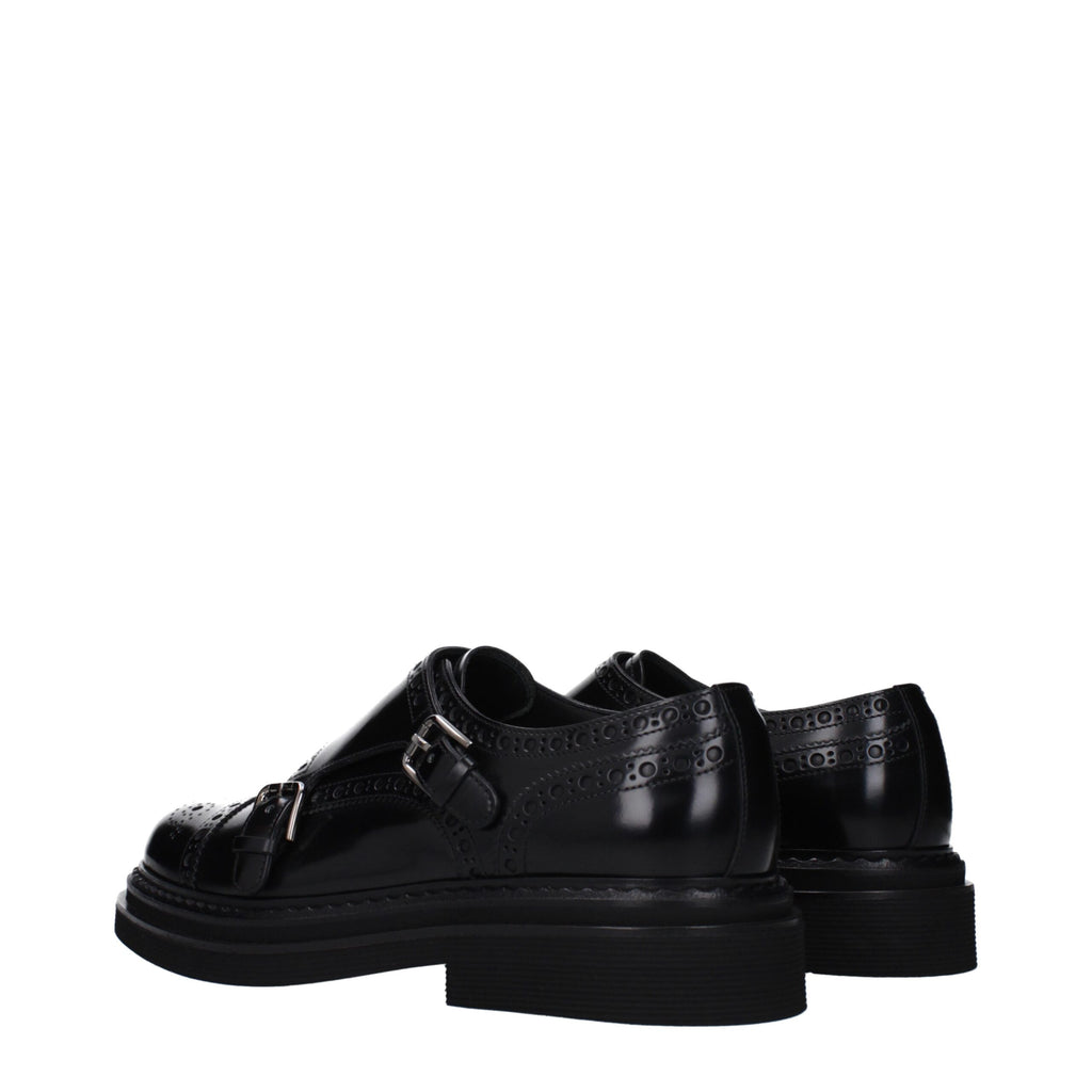 Dolce & Gabbana Black Leather Oxfords And Derbies