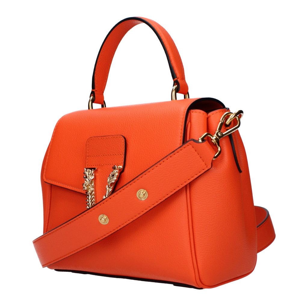 Versace Orange Leather Handbags