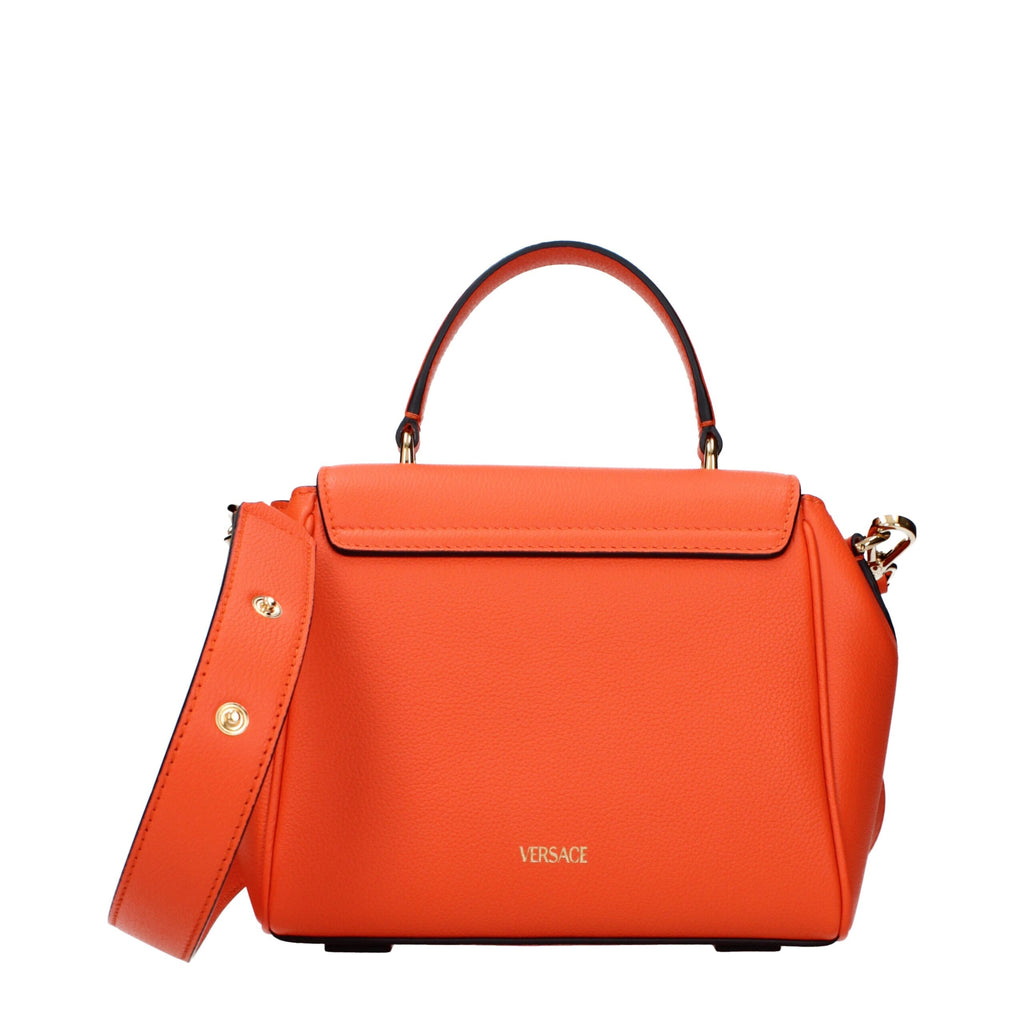 Versace Orange Leather Handbags