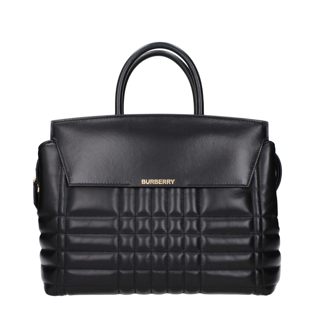 Burberry Black Leather Handbags