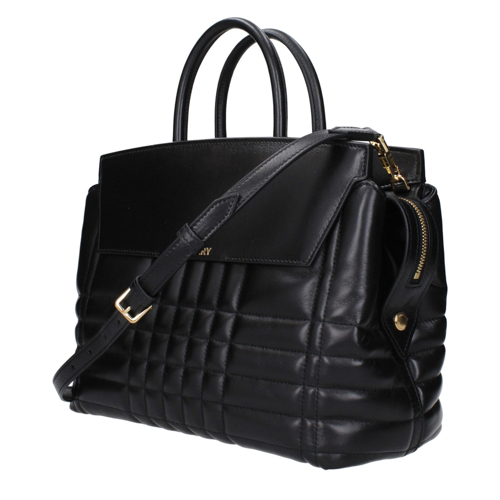 Burberry Black Leather Handbags