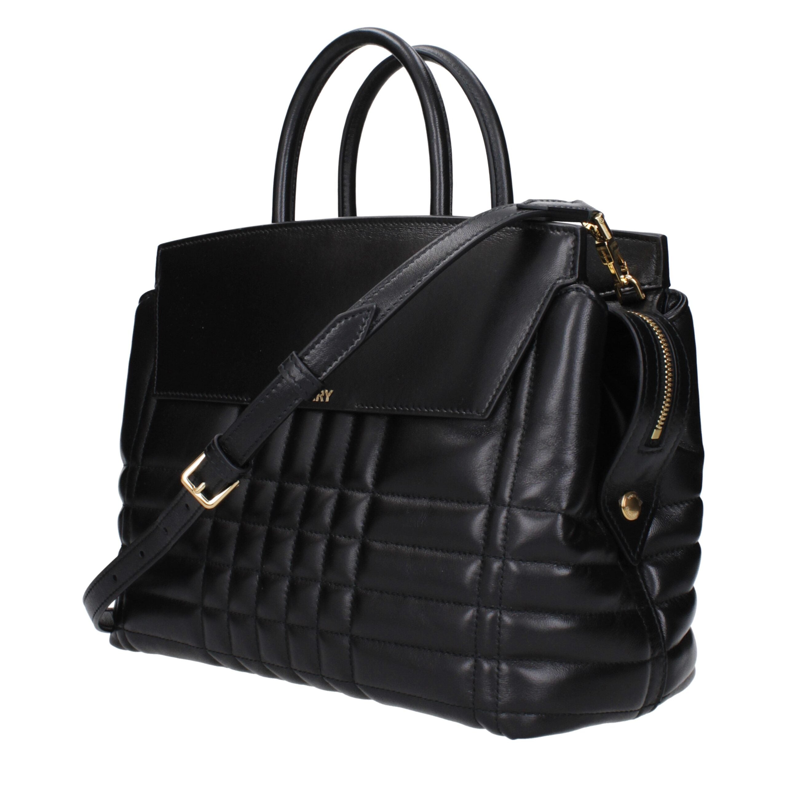 Burberry Black Leather Handbags