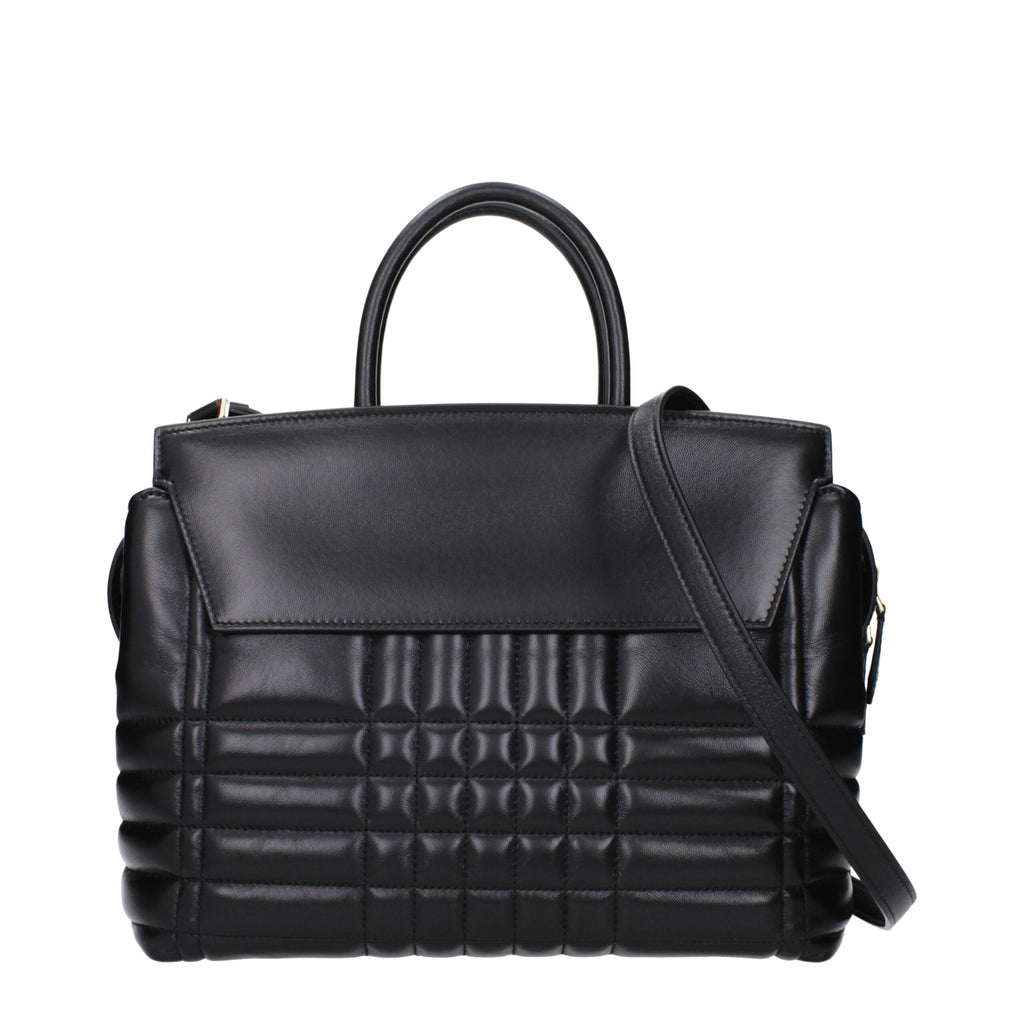 Burberry Black Leather Handbags