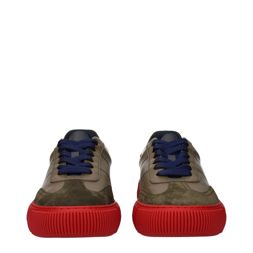 Versace Green Leather Low Tops