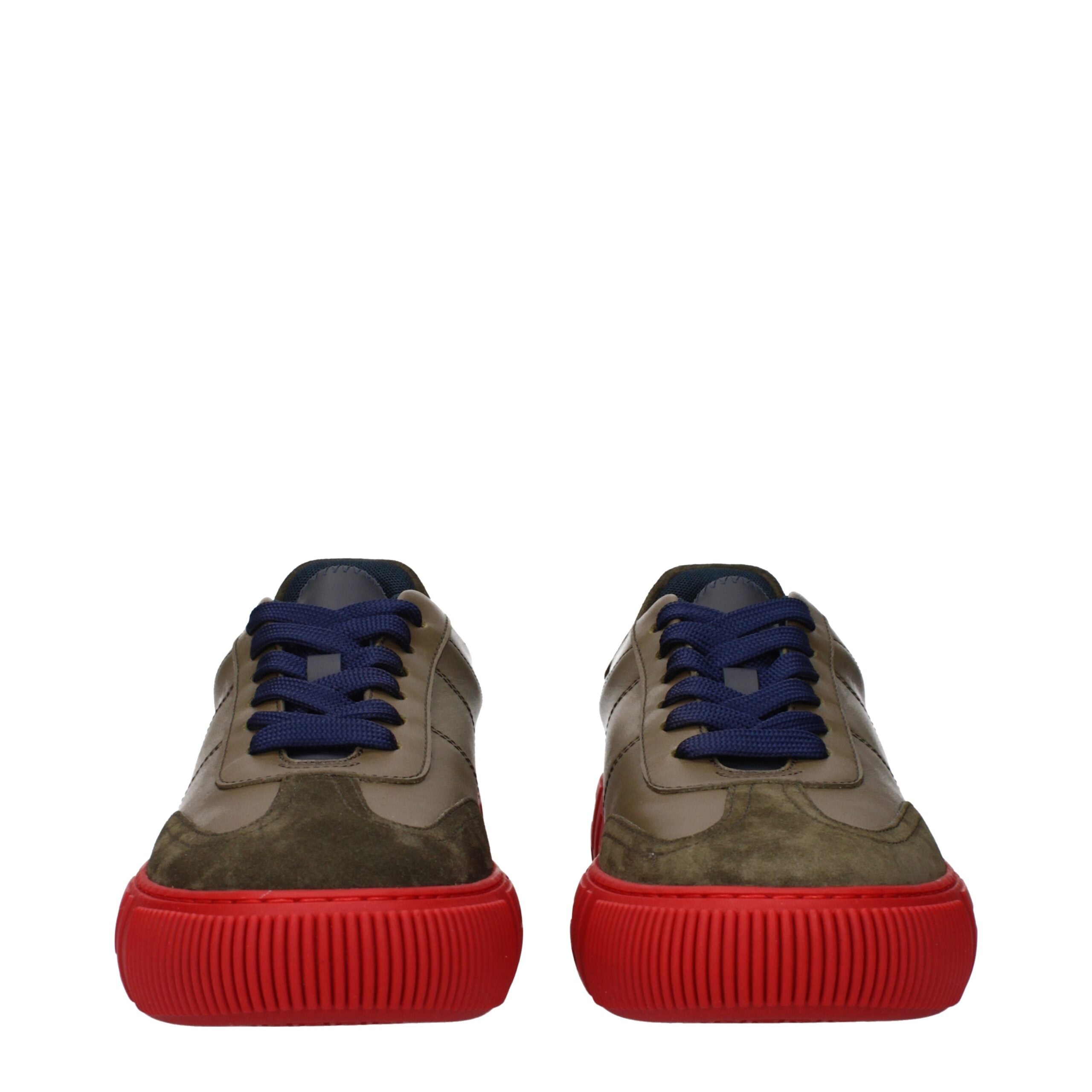 Versace Green Leather Low Tops