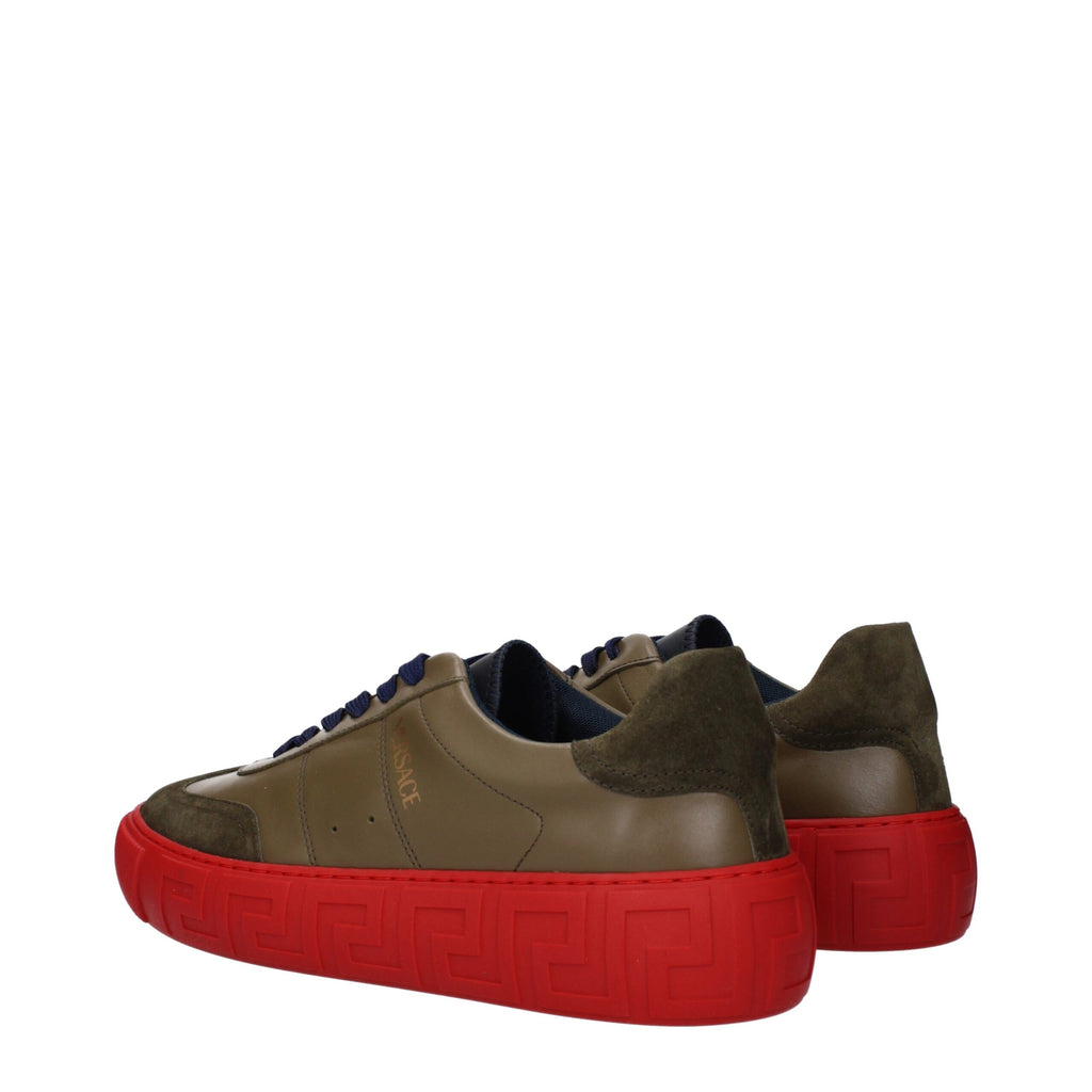 Versace Green Leather Low Tops