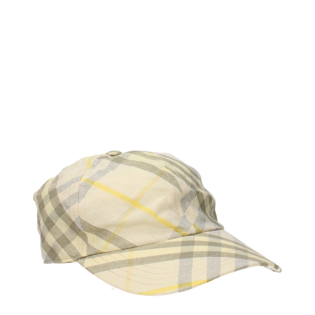 Burberry Beige Linen Caps (Baseball Hat)