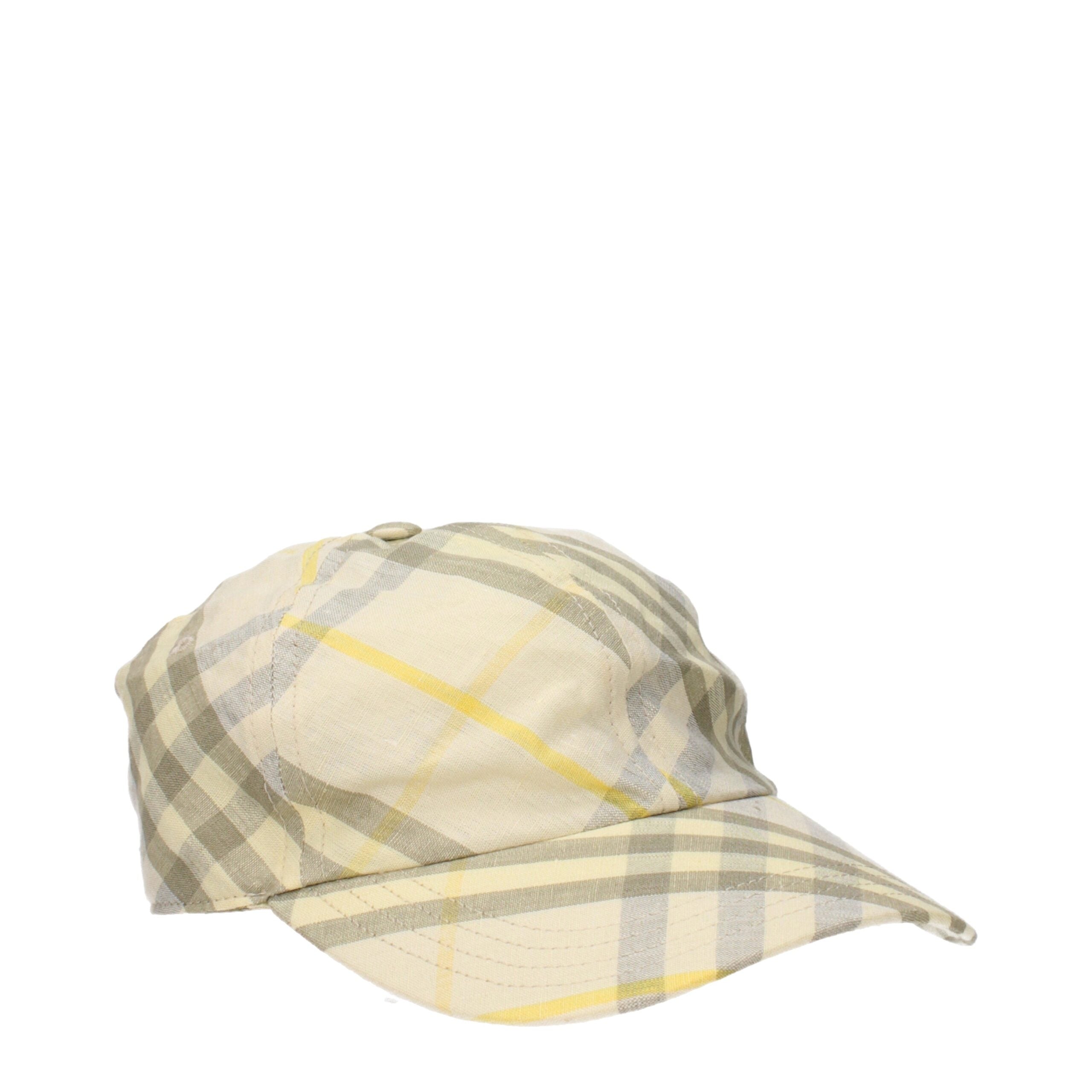 Burberry Beige Linen Caps (Baseball Hat)
