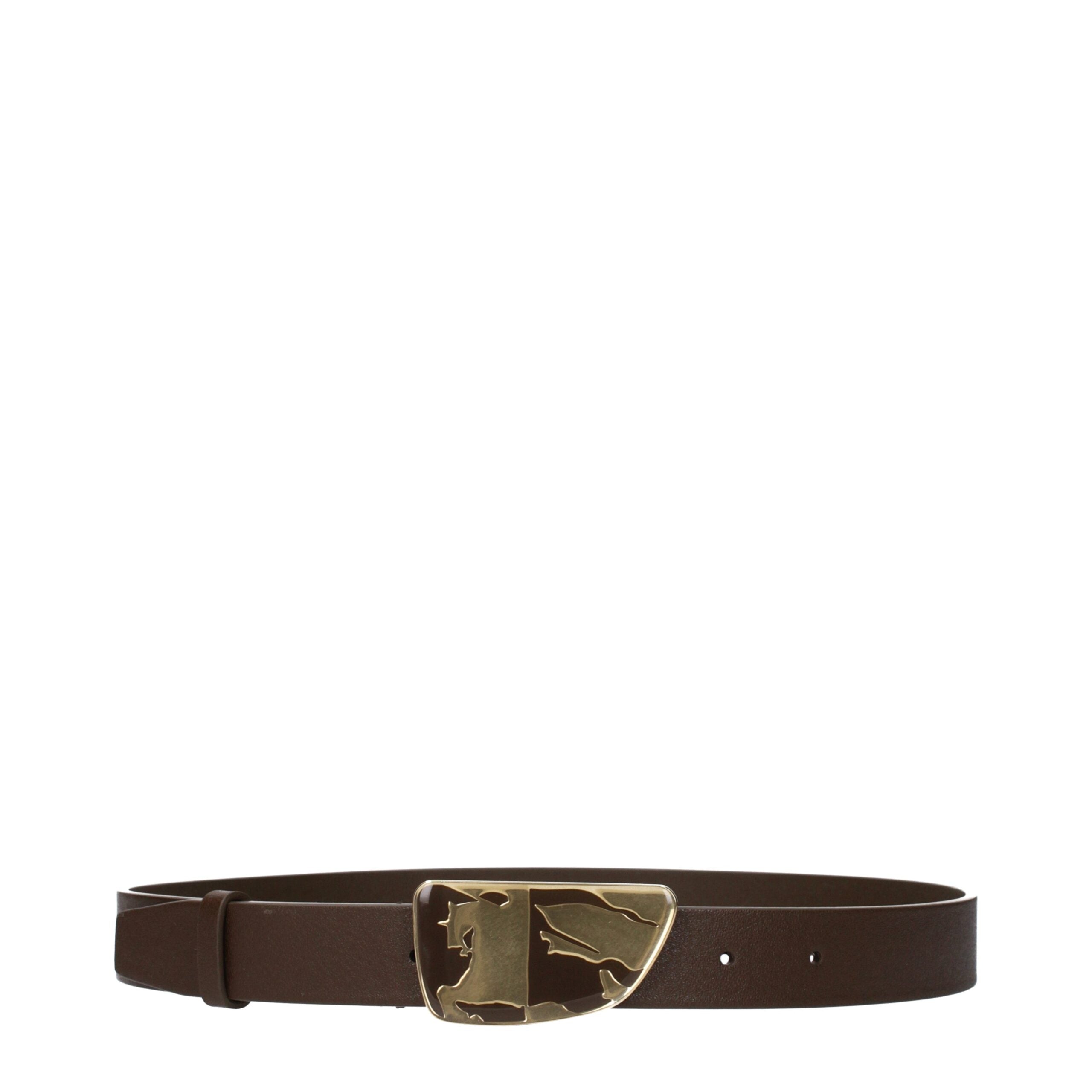 Burberry Green Leather Regular Belts